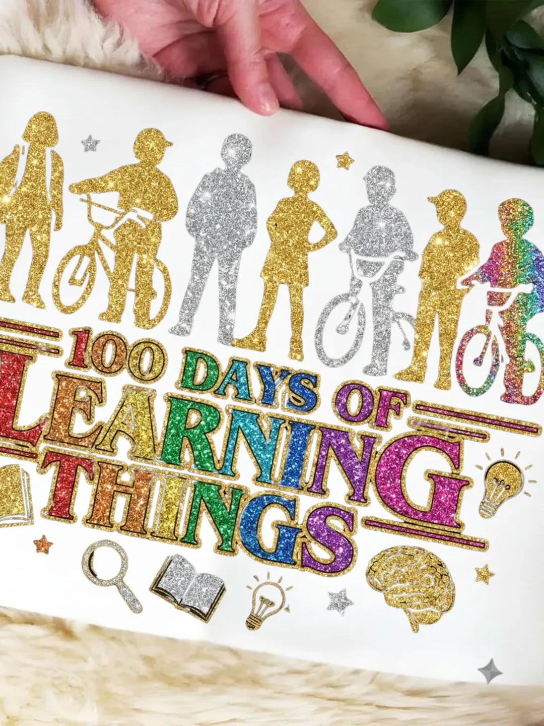 100th Day of School Shirt | Glitter Learning Design, Teacher Gift
