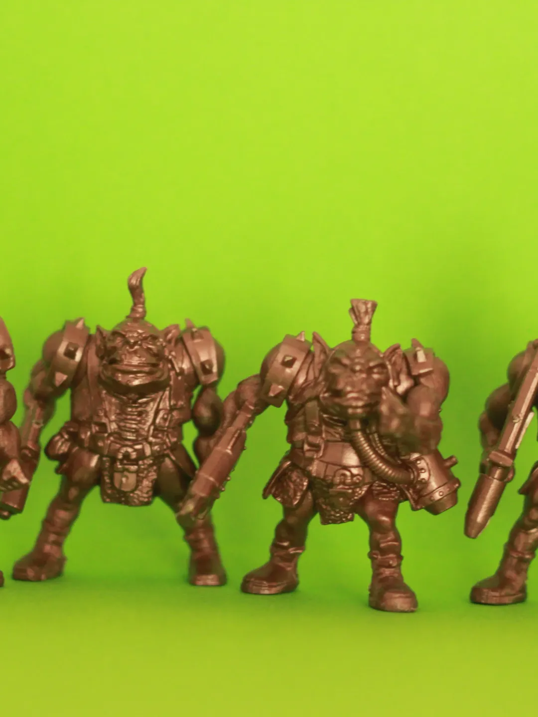 mutant orcs, Miniatures 54mm scale, Wargaming miniature figures, Fantasy battles, toy soldiers