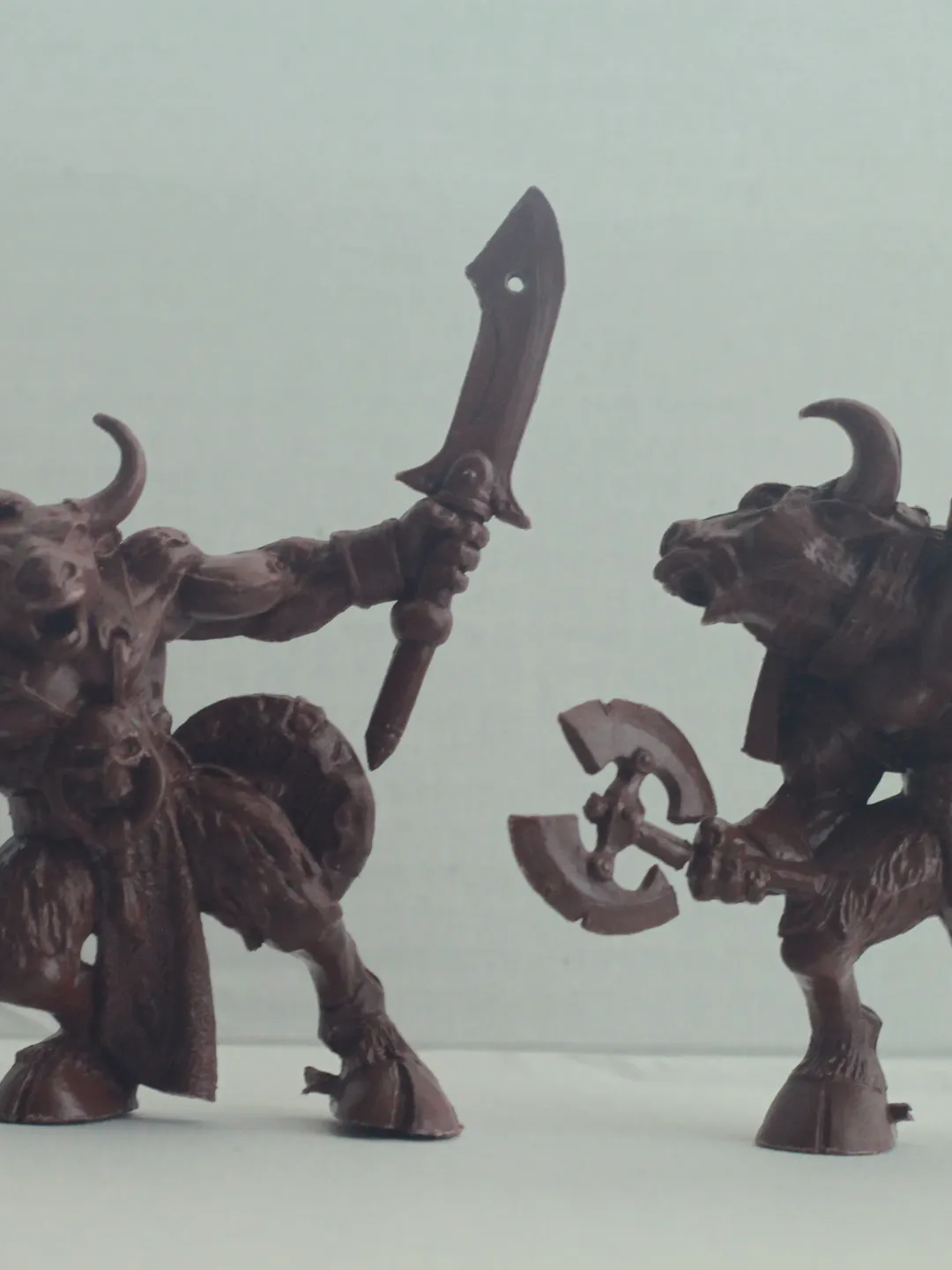 Minotaurs/ Bull-men warriors / fantasy battles, Miniatures 54mm scale, Tabletop Wargaming miniature figures, toy soldiers