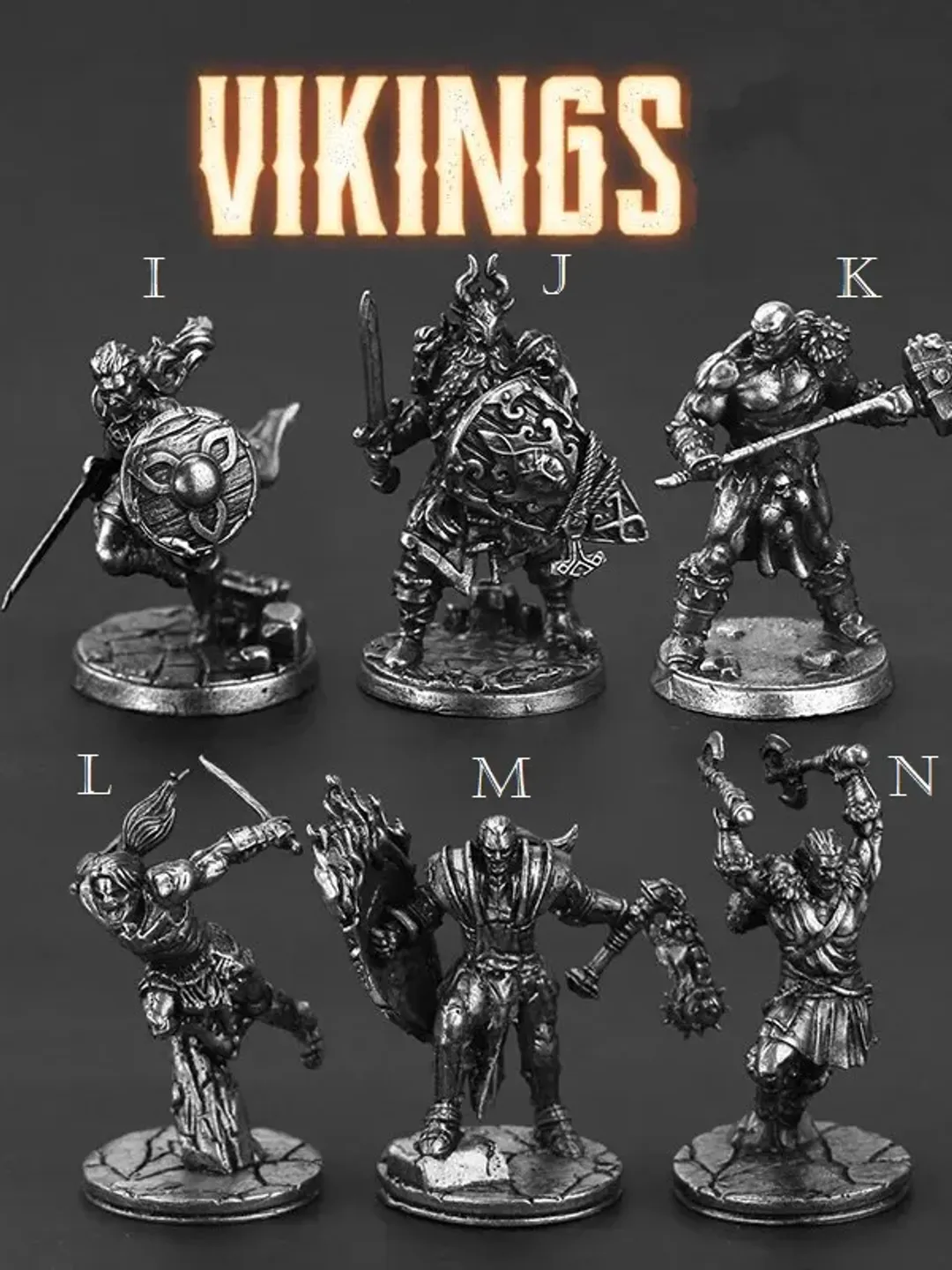 Viking, Scandinavian warriors, Copper Miniatures 36mm scale, Tabletop Wargaming miniature figures.