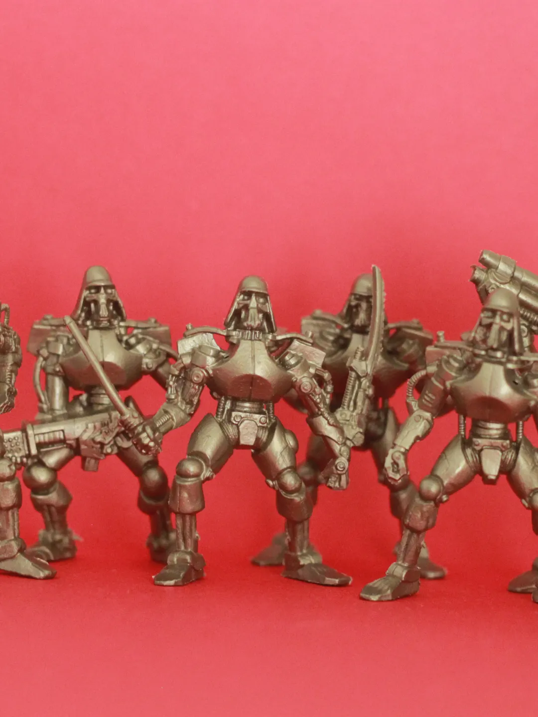cyborg warriors, Miniatures 54mm scale, Tabletop Wargaming miniature figures, toy soldiers