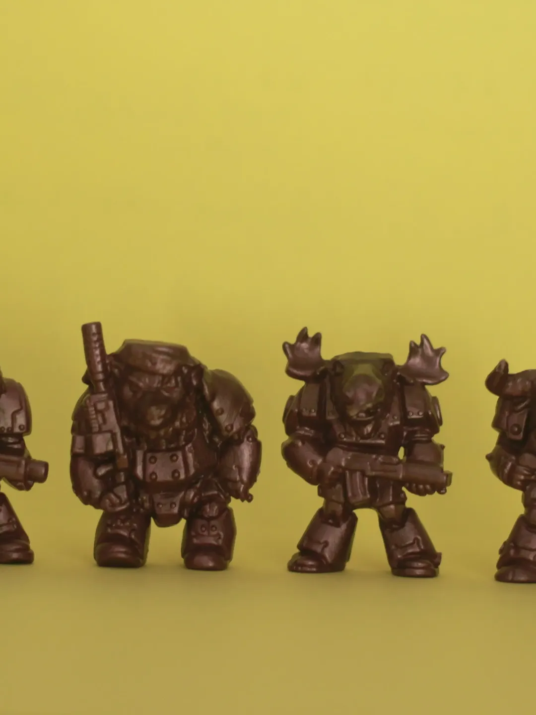 armored animals warriors, miniatures 30mm scale, mini figures of fantasy battles, toy soldiers.