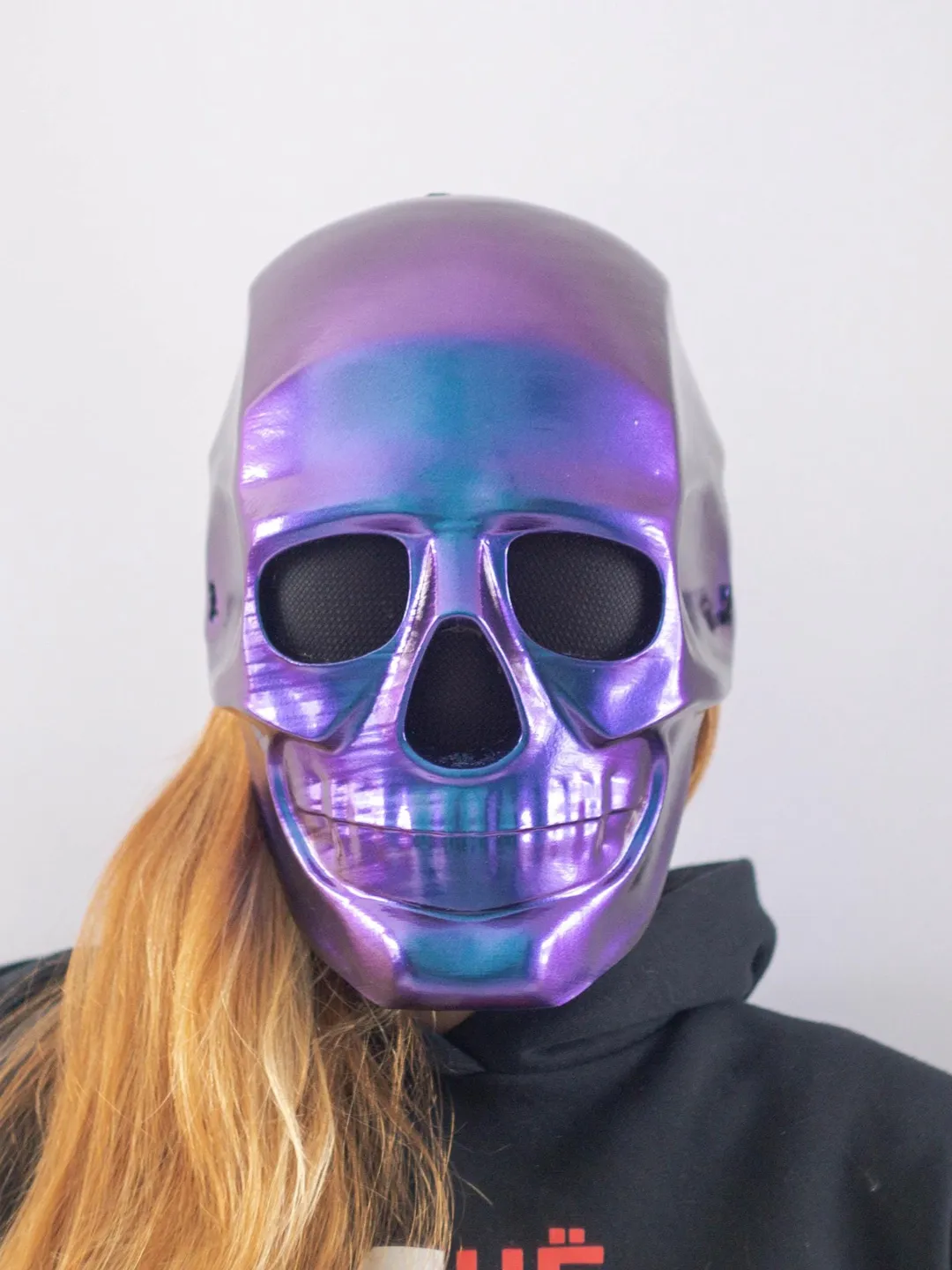 Human Skull Mask, Chameleon Skull Mask, Cosplay Mask, Horror Mask, Moriarty Mask for Halloween Photoshoot or Cosplay, chameleon color