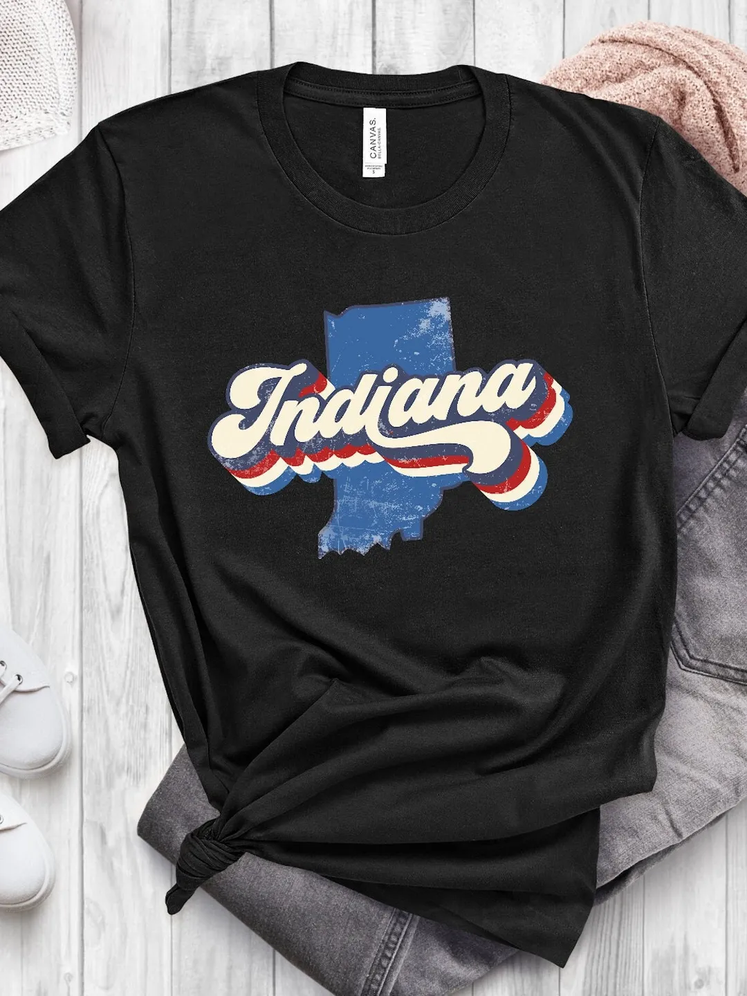 Vintage Indiana Shirt, Indiana Fan Shirt, Vintage T Shirt, Indiana Pride, College Student Gifts, State Shirts, Indiana State T-Shirt