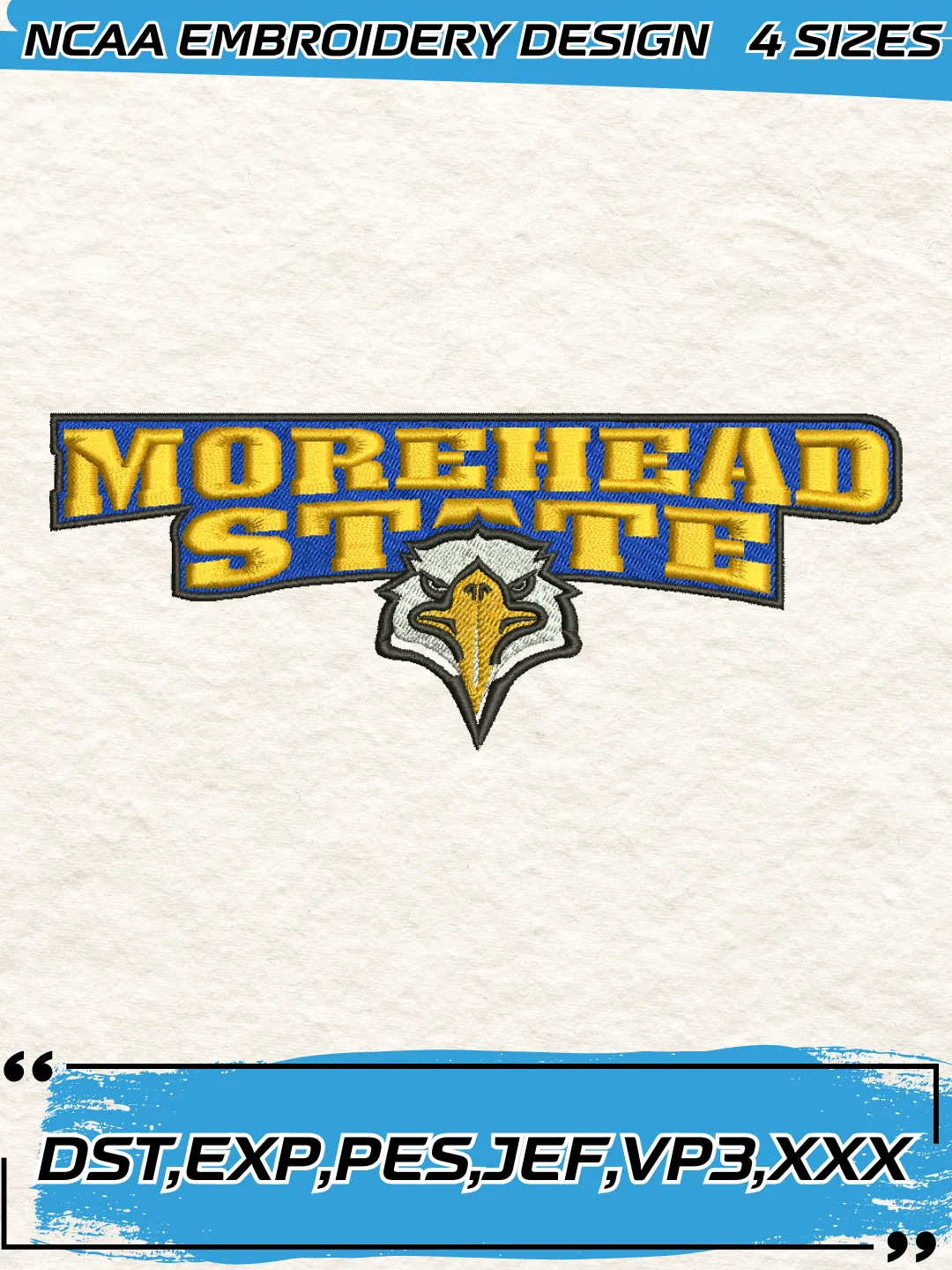 Morehead State Eagles Logo Embroidery Design,NCAA Logo Embroidery Design,Machine Embroidery Design File,4 Sizes, Digital Download