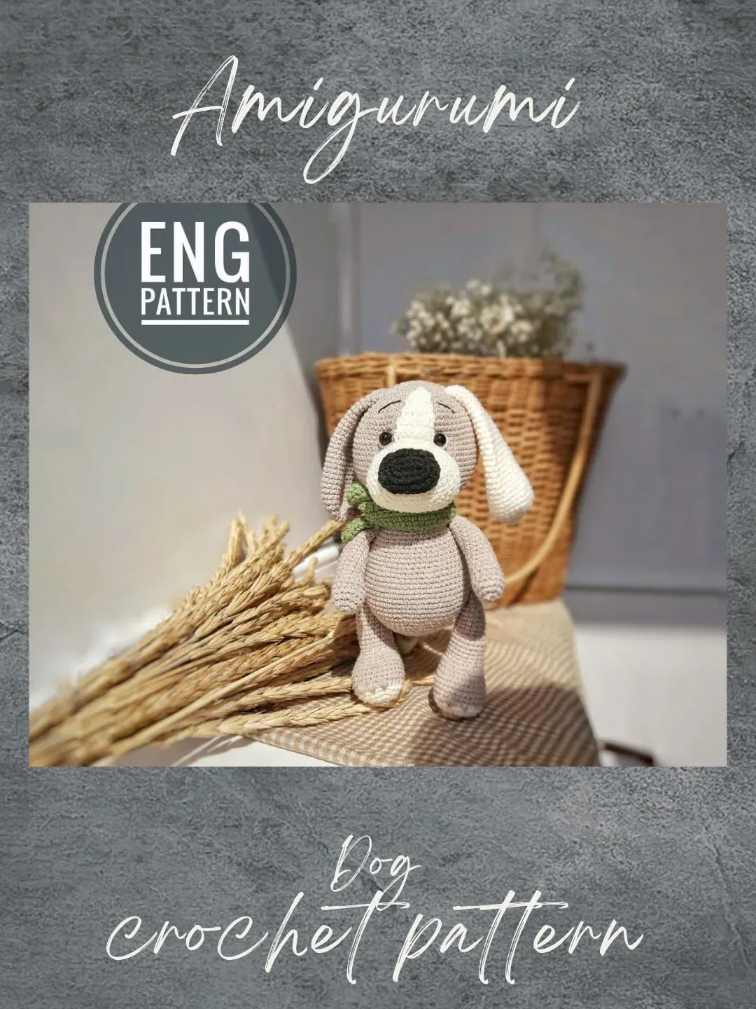 Dog crochet pattern PDF. Amigurumi puppy crochet pattern. Crochet Pocket Dog amigurumi pattern. Amigurumi puppy Beagle