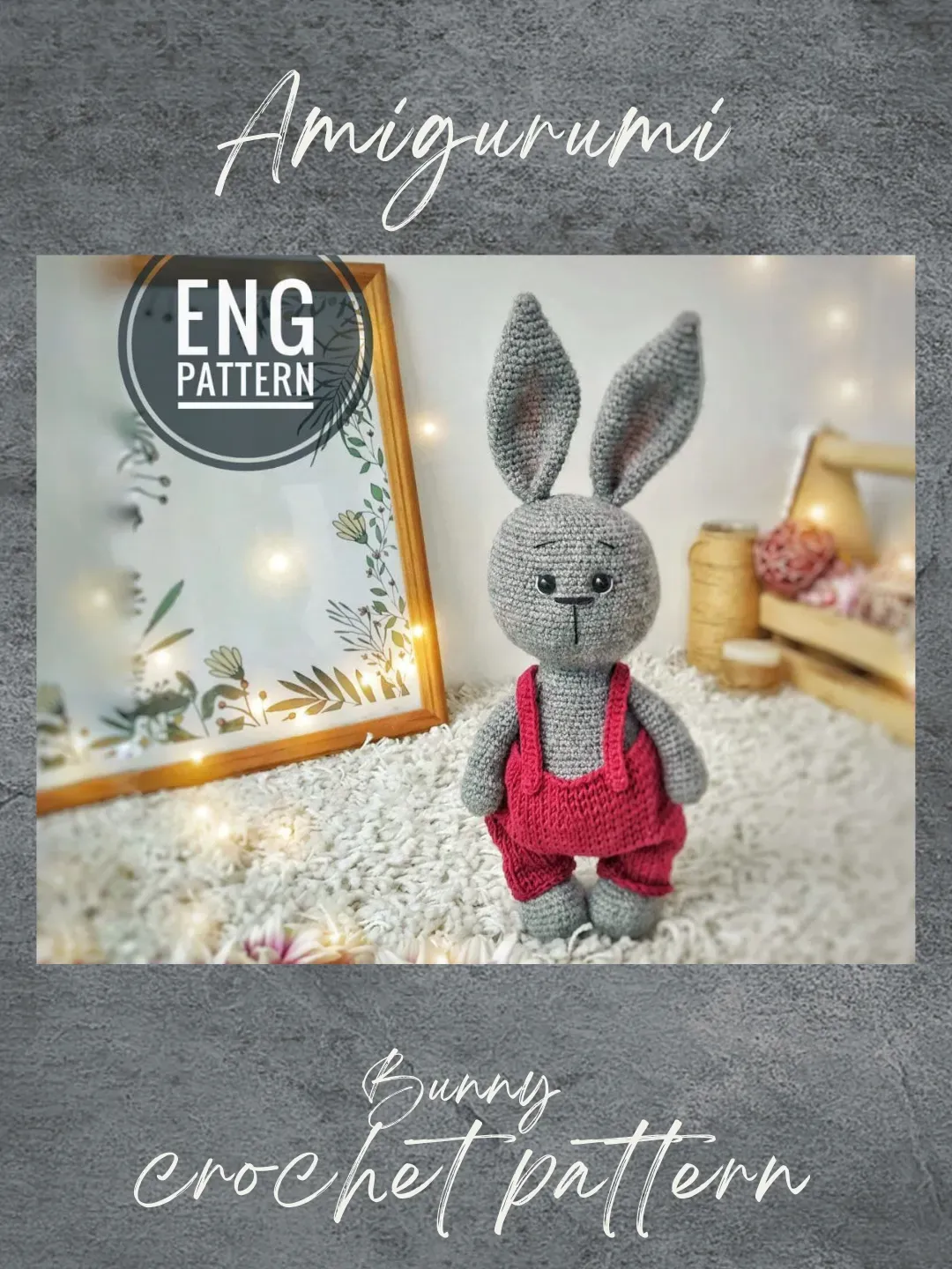 Bunny crochet pattern. Amigurumi bunny. Amigurumi pattern. Big amigurumi rabbit crochet pattern. Stuffed bunny pattern