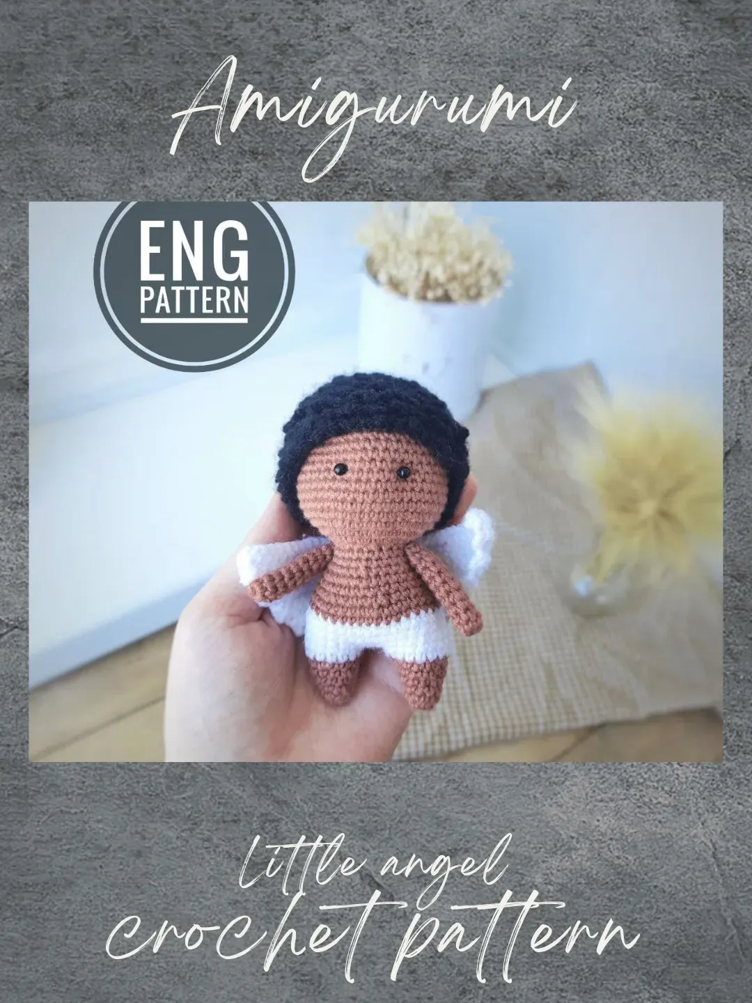 Angel crochet Pattern. Amigurumi miniature cupid. Amigurumi angel pattern. Amigurumi mini angel for Valentines day
