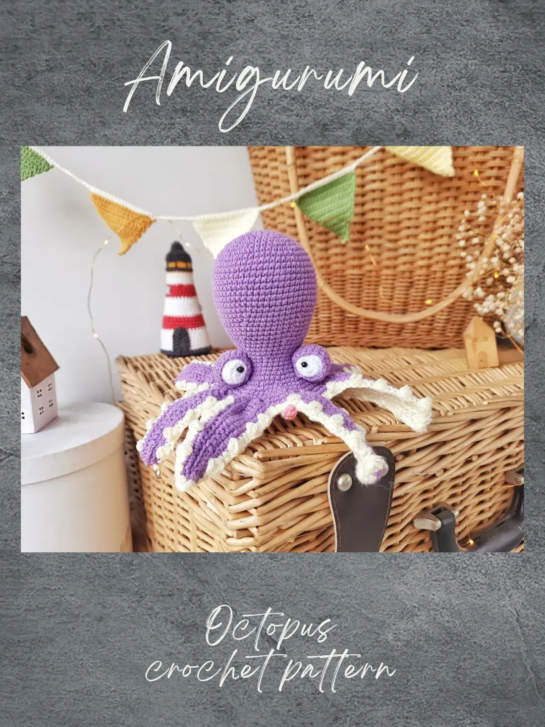 Octopus crochet pattern. Amigurumi pattern. Aquatic octopus crochet pattern. Handmade stuffed animal octopus PDF pattern