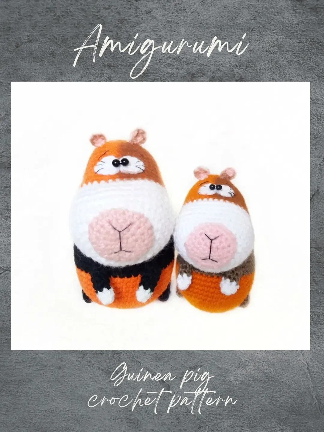 Guinea pig crochet pattern. Mini Guinea amigurumi crochet pattern. Amigurumi hamster crochet pattern. Amigurumi guinea