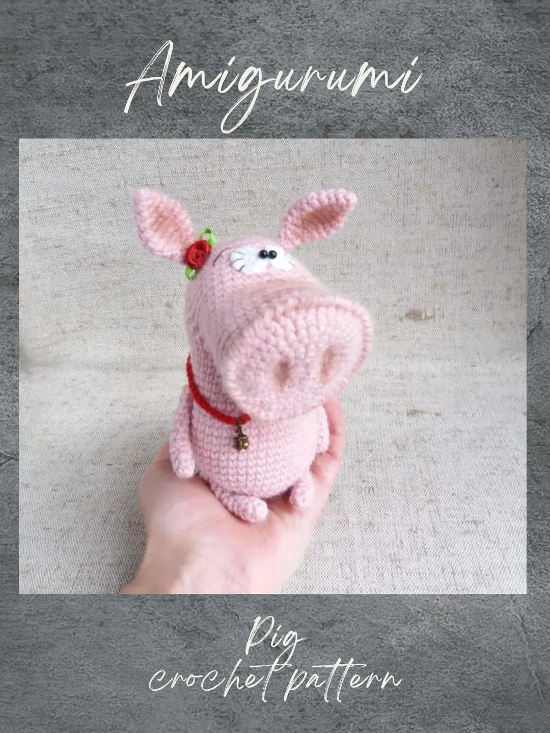 Pig crochet pattern. Amigurumi pig. Crochet farm animal toy. Amigurumi pink mini pig crochet pattern. Amigurumi pattern