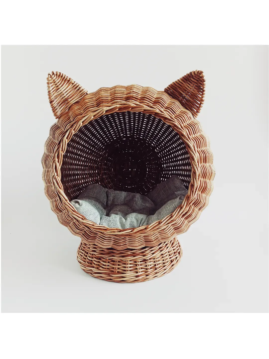 Wicker cat basket bed Pet bed for cat Pet bed for dogs Furniture for cats Furniture for dogs Pet house bed Round cat bed