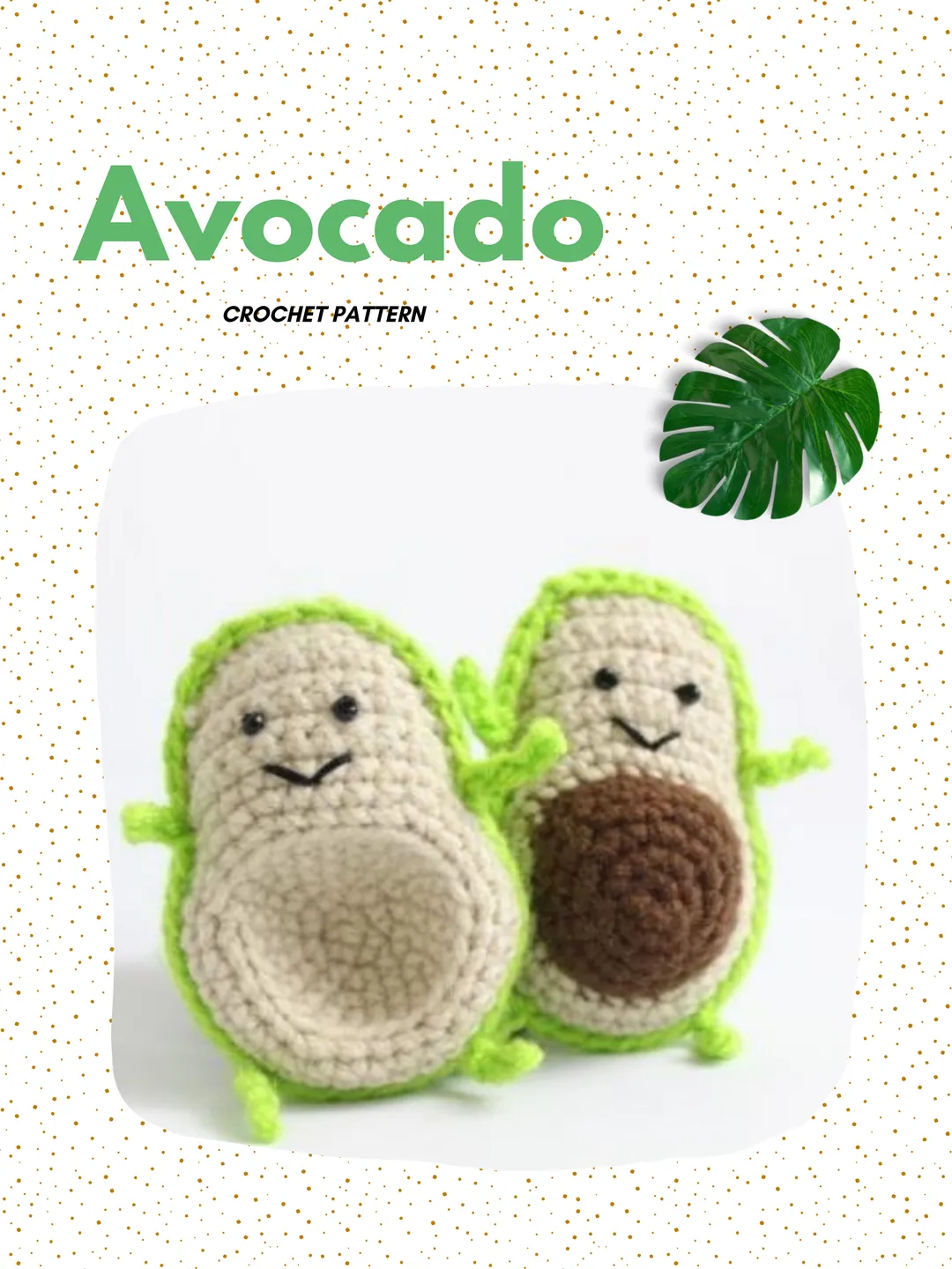 Crochet Pattern: Avocado Amigurumi Crochet Pattern PDF – Cute Crochet Tutorial