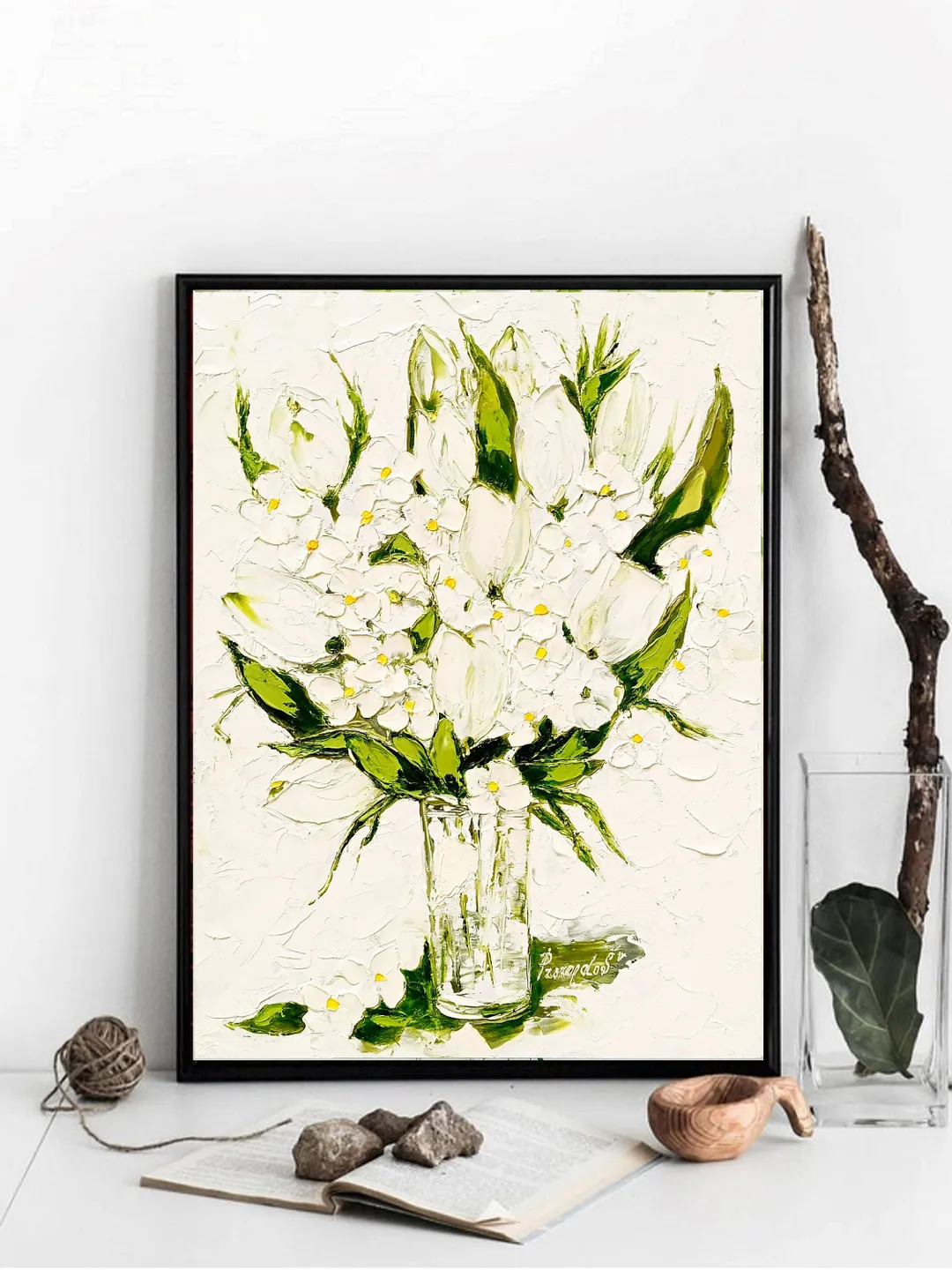 Tulip Painting Floral Original Art Flower Hydrangea oil painting ...