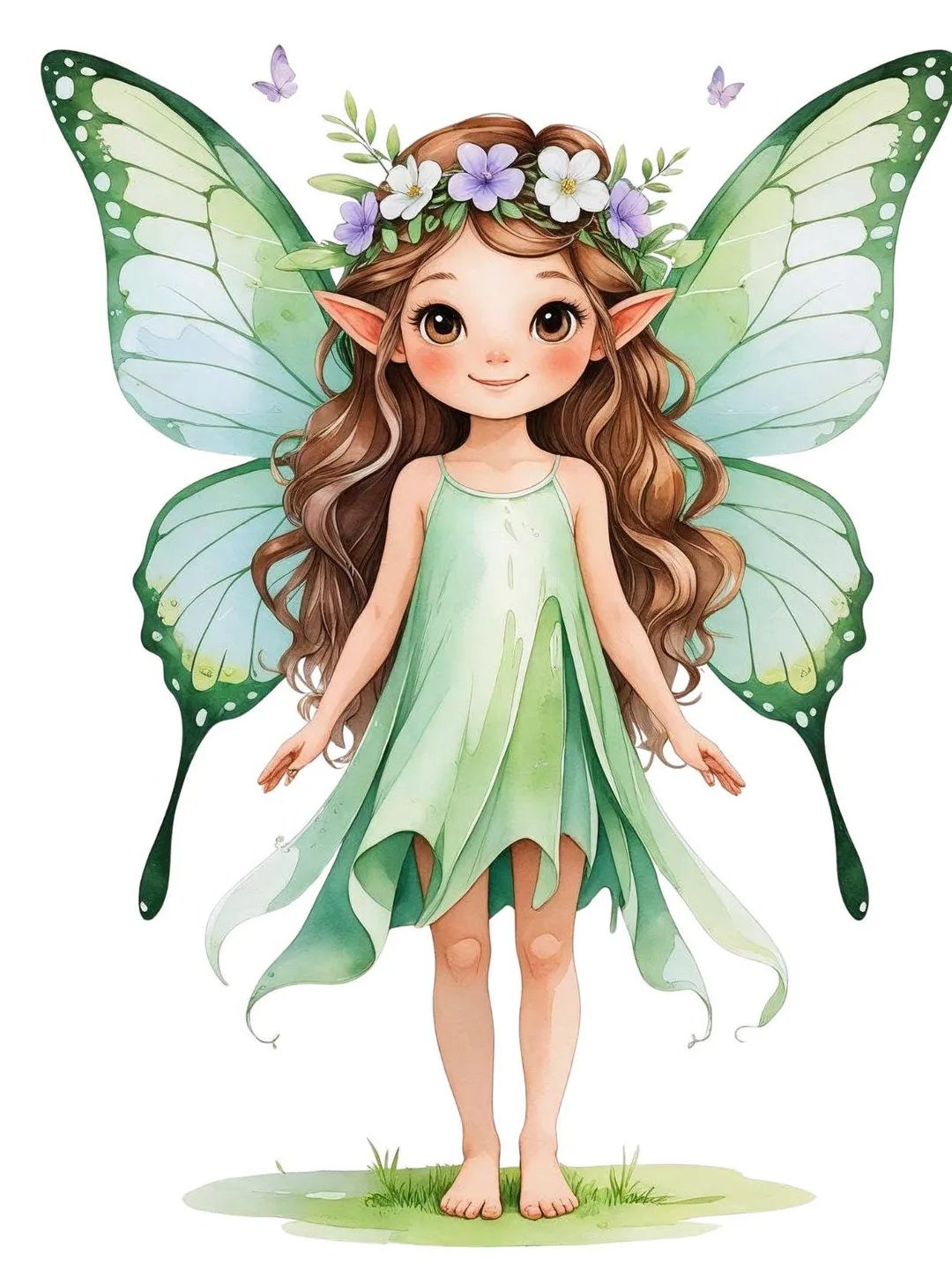 Watercolor Fairy Clipart Bundle: Magical Garden PNG Images (Digital ...