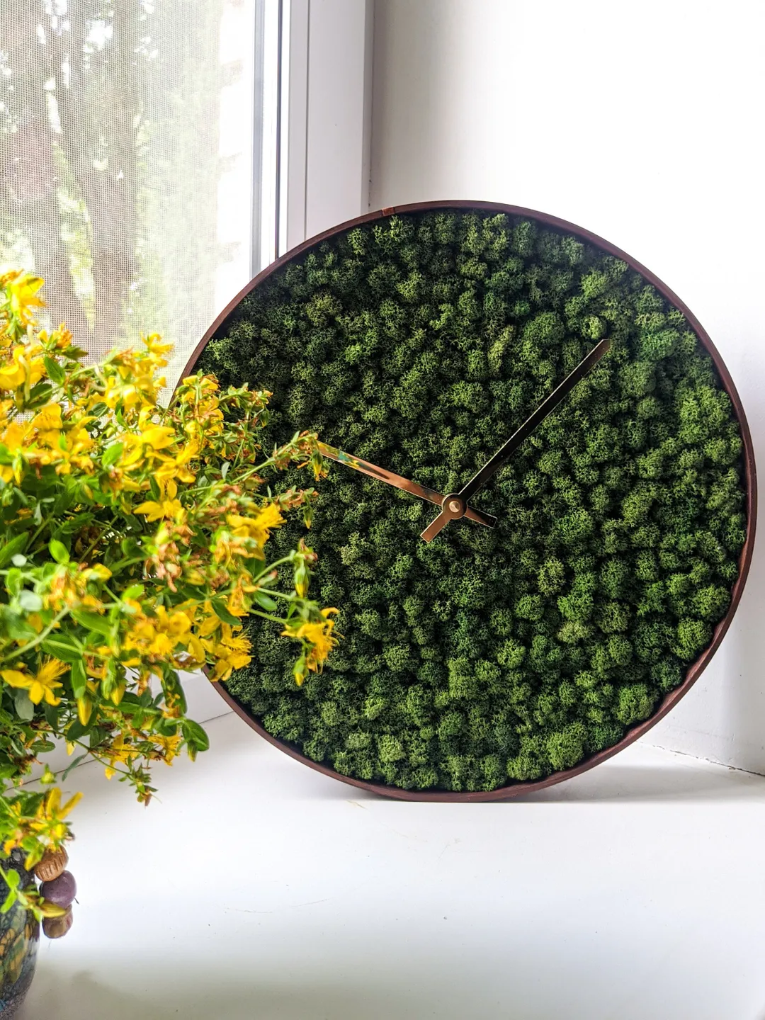 Moss Clock | Moss wall art | Wood Wall Clock | Wall decor | Preserved ...