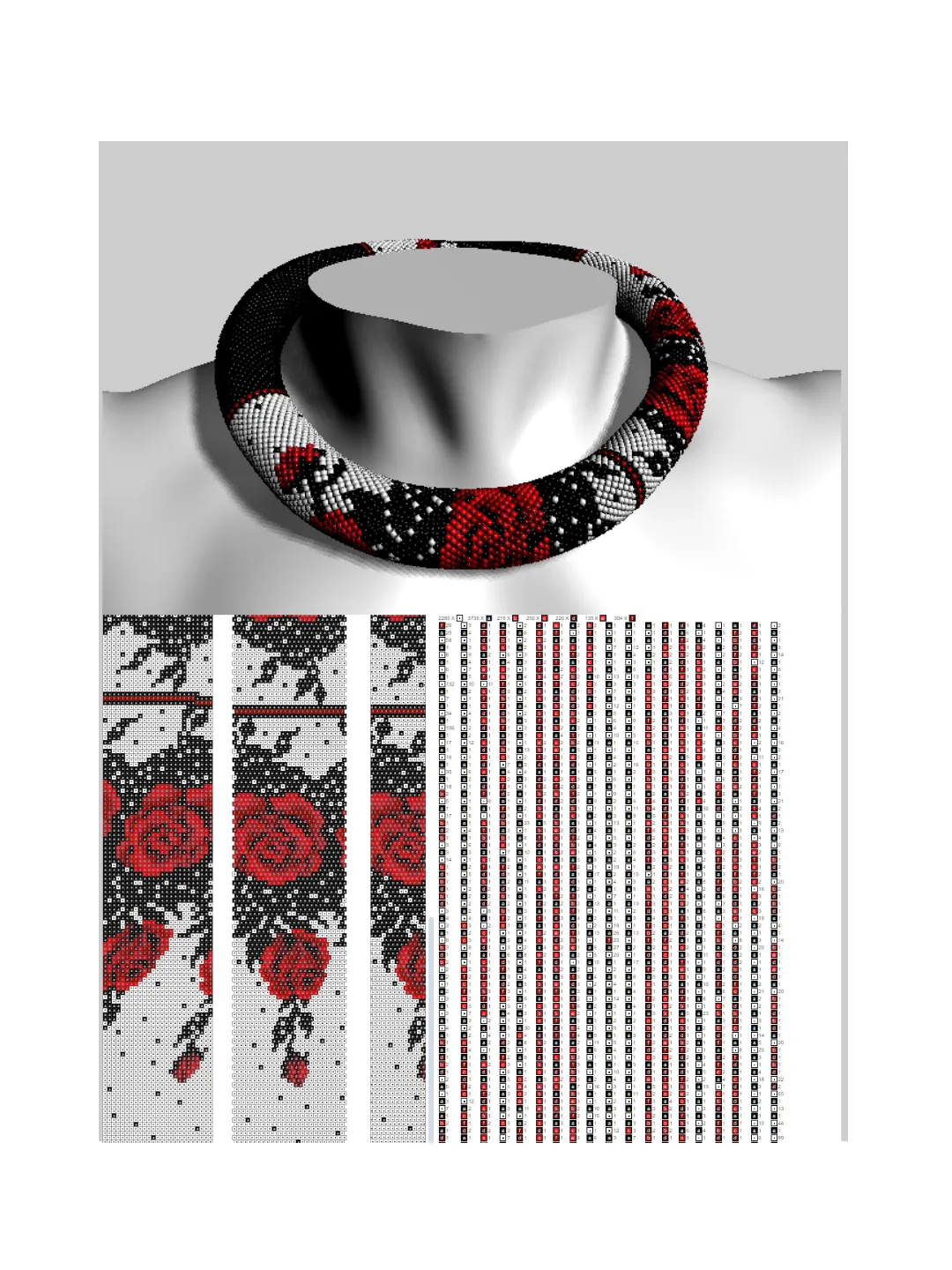 PDF Bead Crochet Pattern , Pattern for Necklace and Bracelet bead crochet