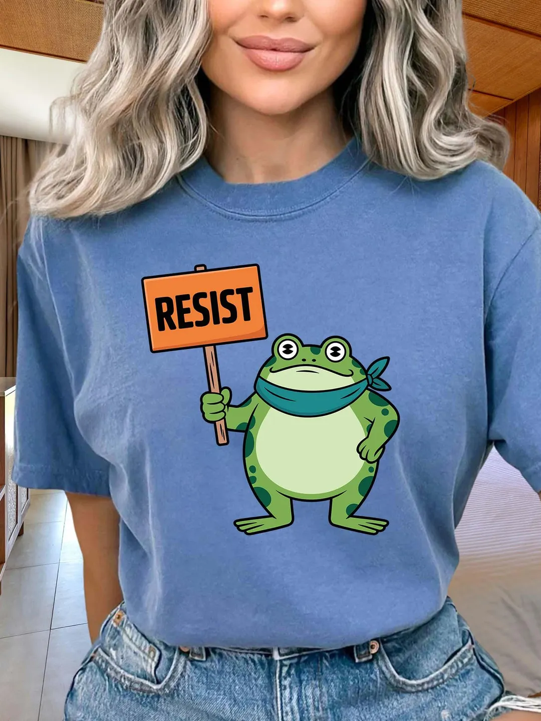 Comfort Colors Frog Resist Shirt, Political Activist Tee