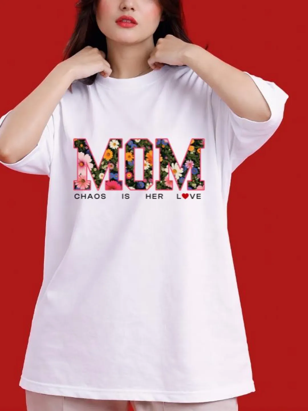 Floral Mom PNG Design – Trendy Mama Graphic Tee, Mother's Day Gift (Digital Download