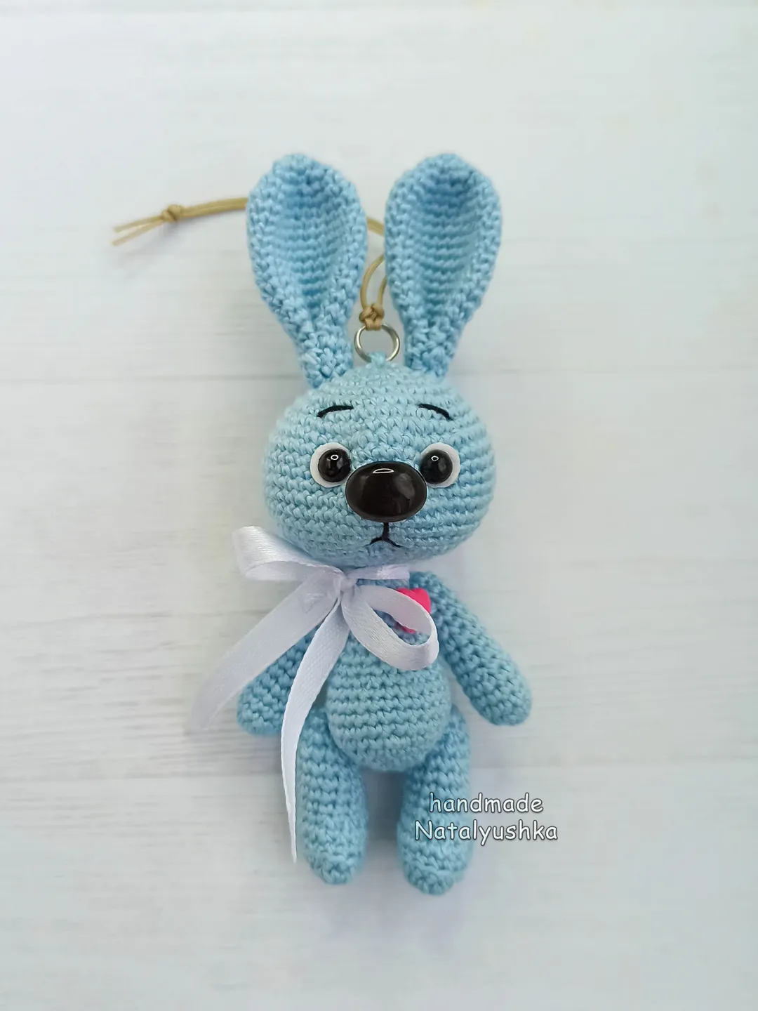Little rabbit keychain, Blue bunny, Souvenir toy, Easter bunny, Keyring