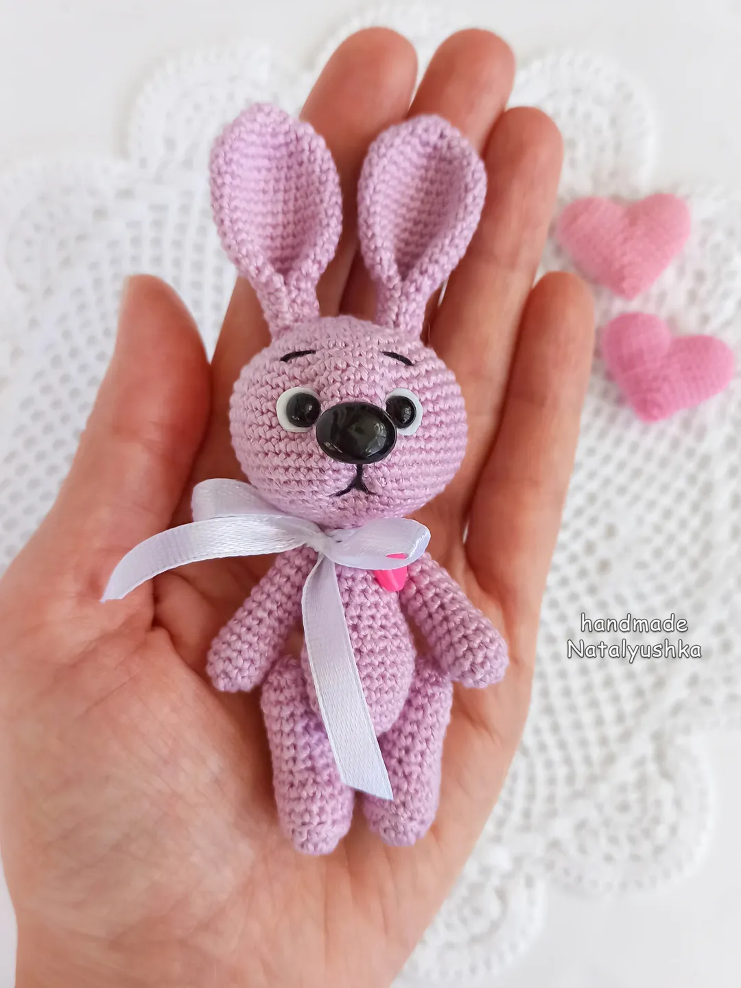 Soft toy bunny keychain, Purple rabbit, Souvenir toy, Easter bunny, Keyring