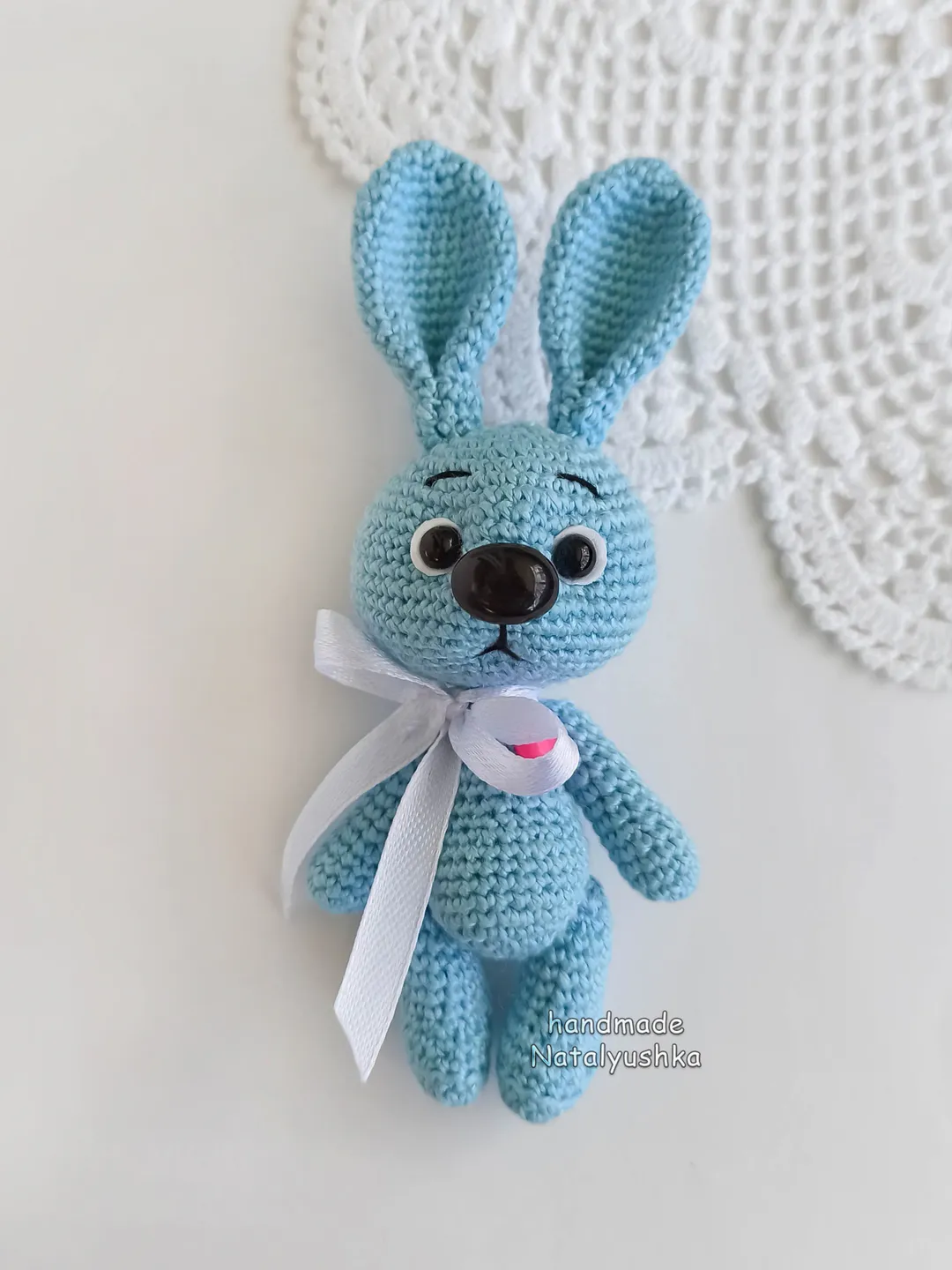 Little rabbit keychain, Blue bunny, Souvenir toy, Easter bunny, Keyring