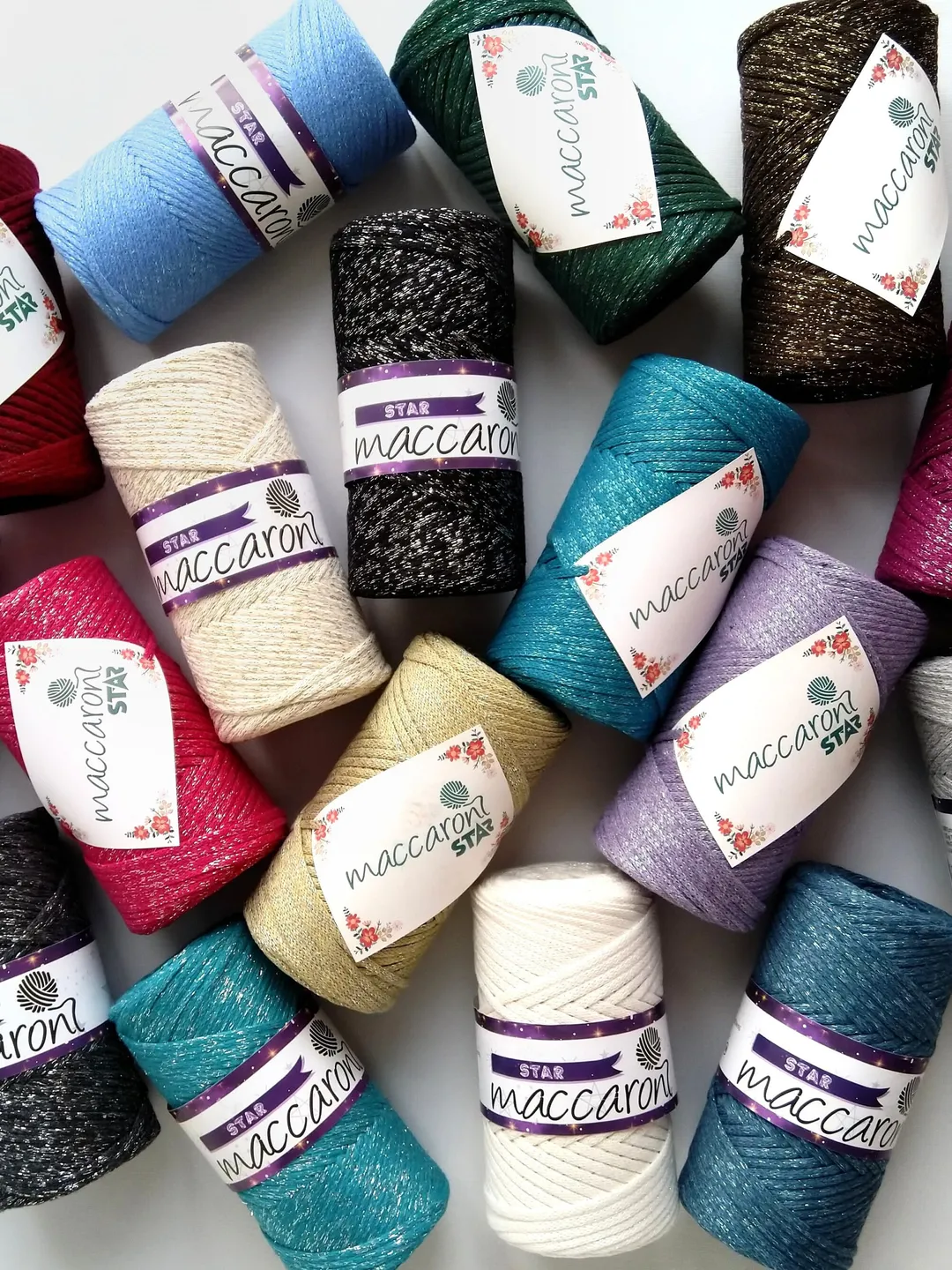 4 mm cotton rope with lurex Macrame yarn,Jewelry Supplies, sparkly cord , suplies , macrame material , crochet bag, yarn bag