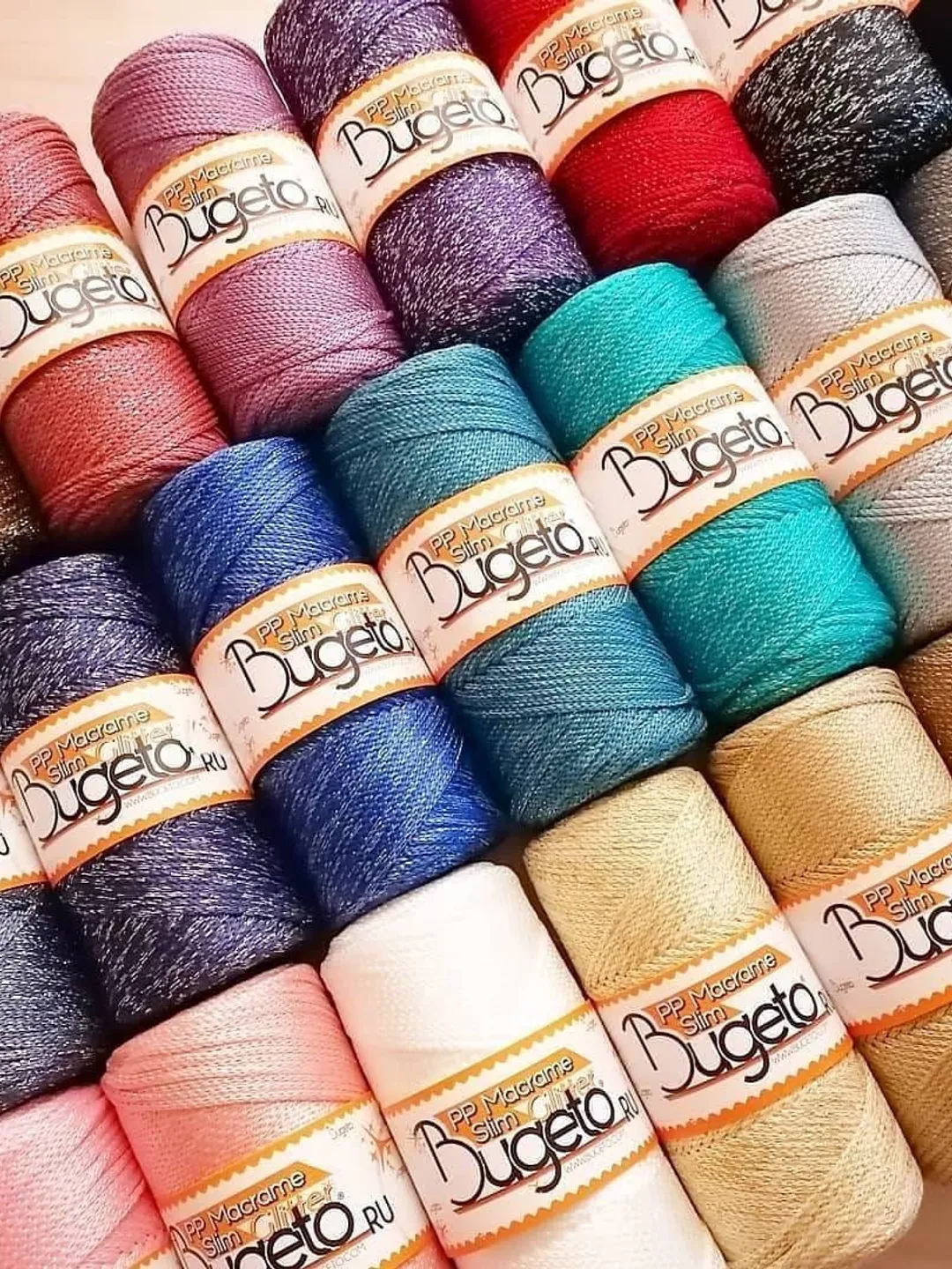 2,5mm pp rope lurex Macrame yarn Bags yarn PP cord Suplies Macrame material Crochet bag, macrame, Jewelry Supplies