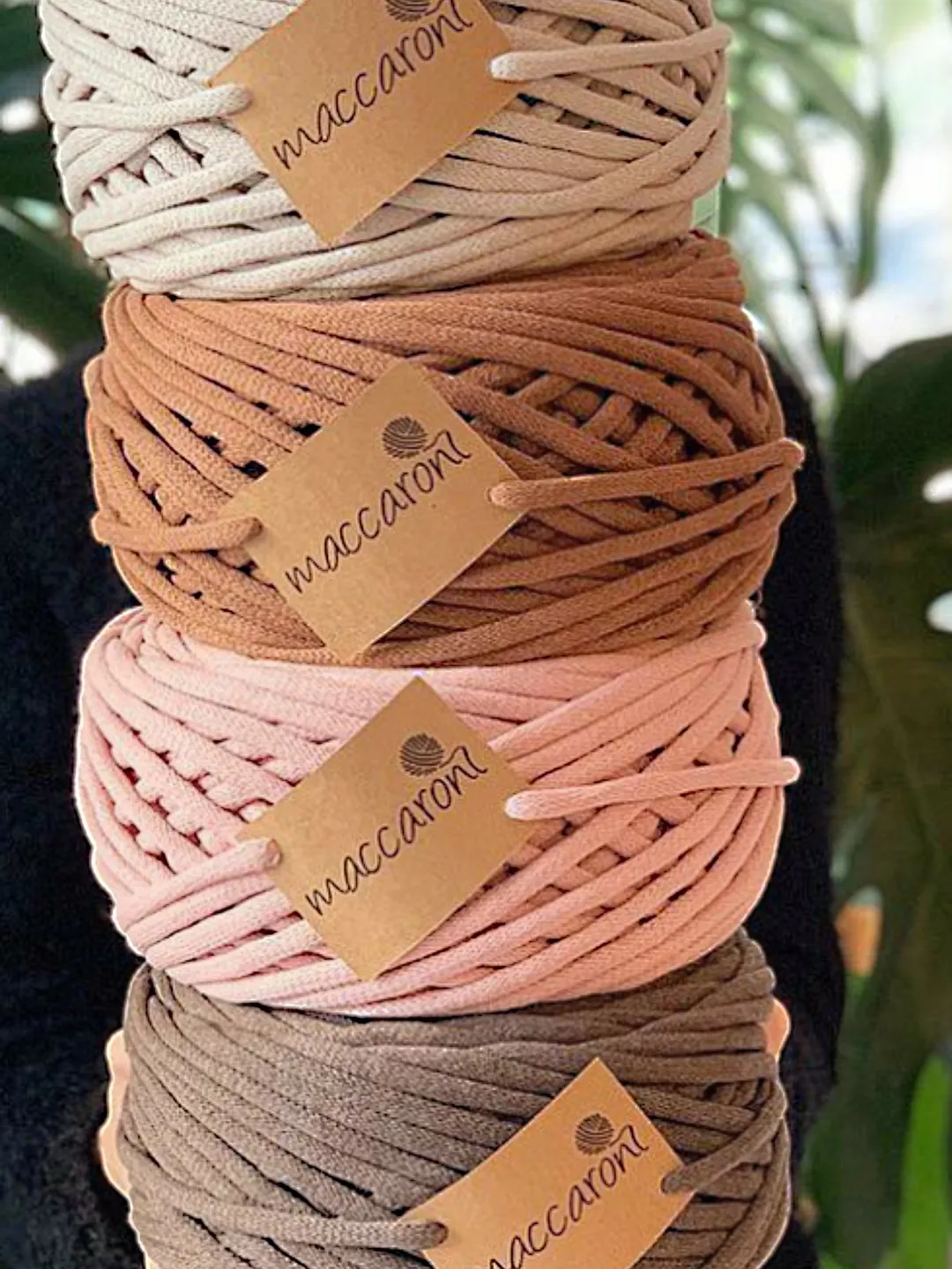 8mm 109 yards cotton cord with core, Maccaroni cord , knitting carpets, bags, durable rope for knitting, macrame cord, gift for knitters