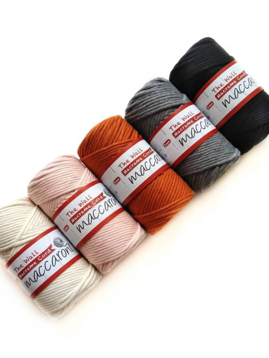 3 mm Cotton macrame rope, wall Macrame Cord Maccaroni, single twisted, Boho decor, yarn wall hanging, macrame cord, macrame yarn