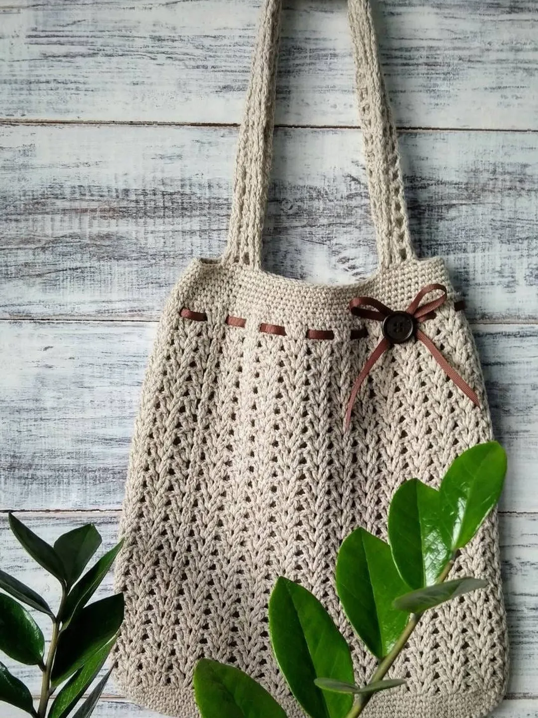 Crochet bag String bag Shopping bag Knitting bag Bag for food products