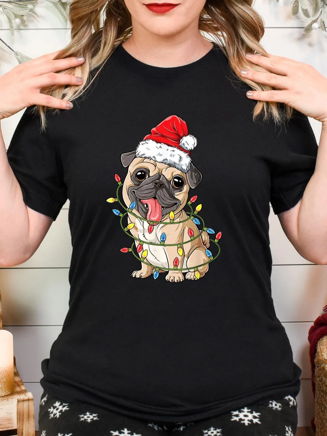 Funny Pug Christmas Shirt: Dog Lover Gift