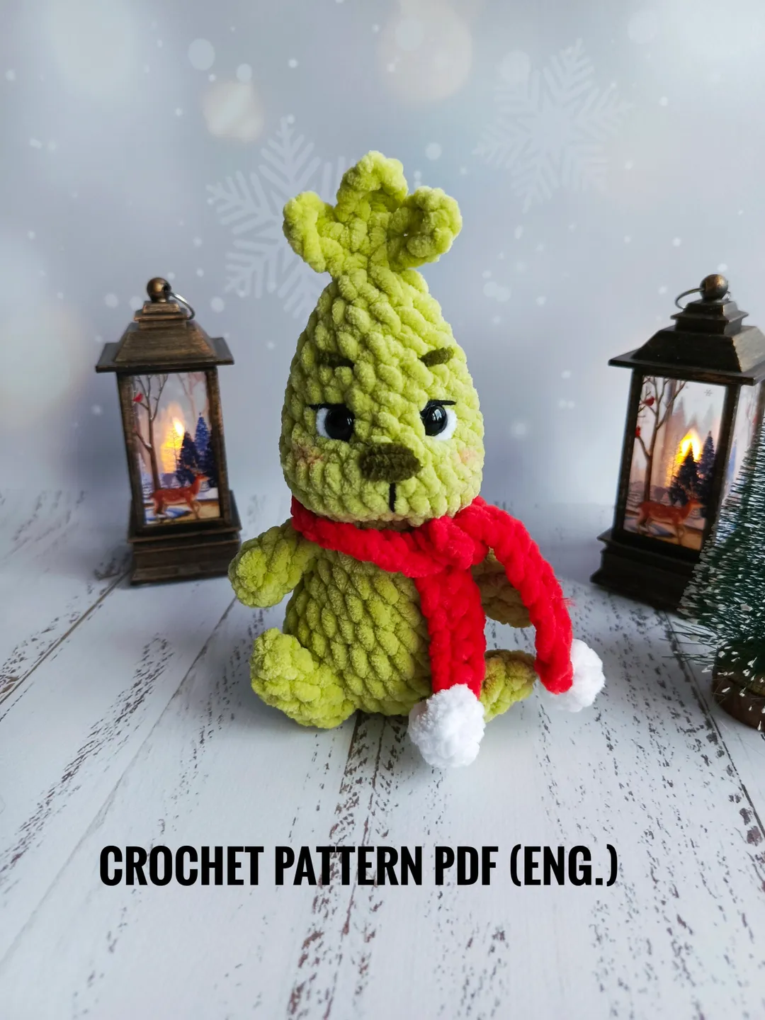 Crochet pattern for Grinch amigurumi (PDF)