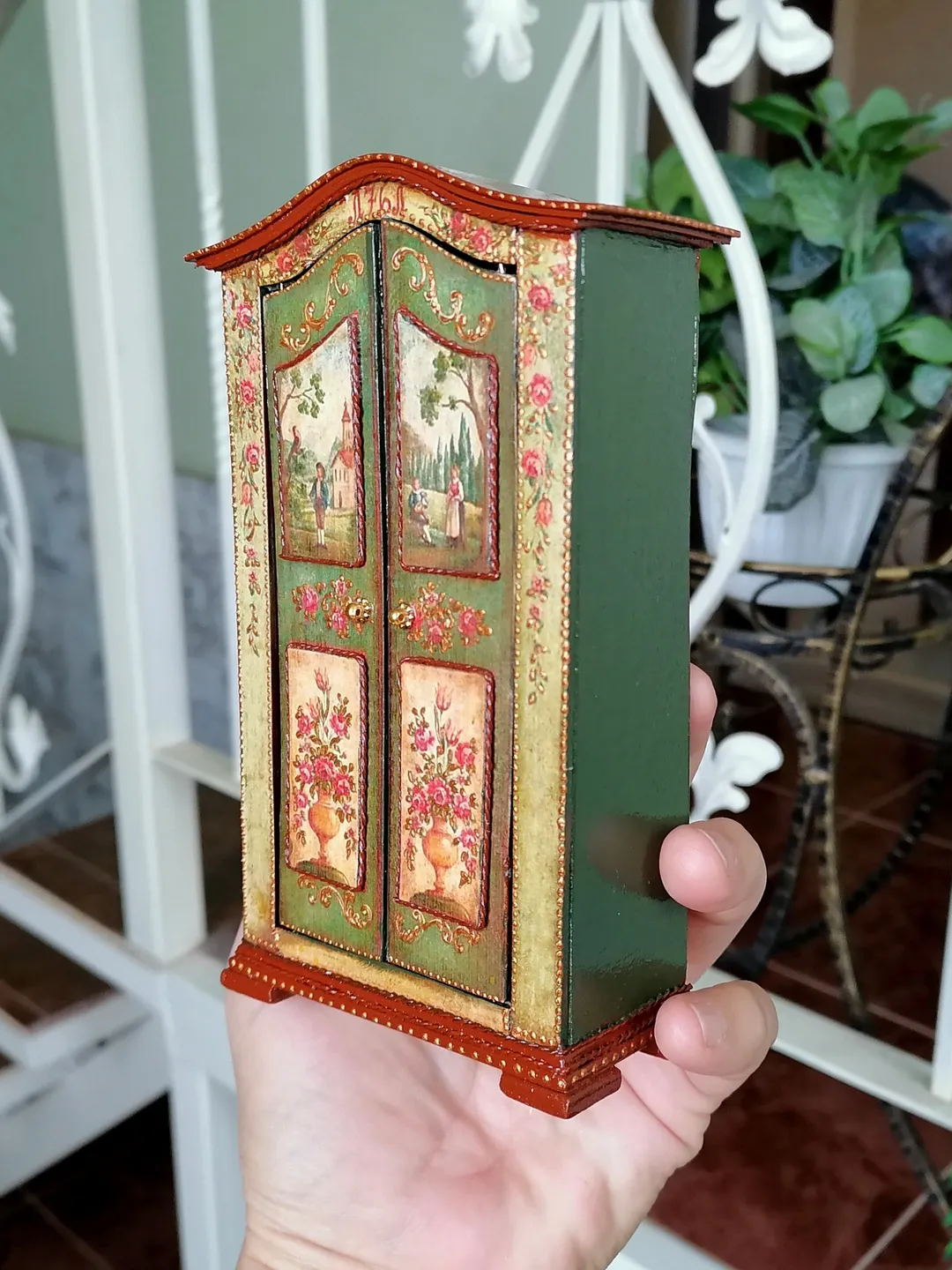 Wardrobe for dollhouse. 1:12.