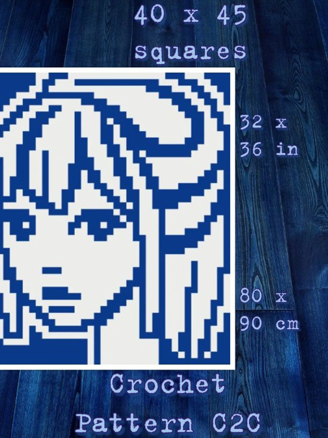 Crochet Pattern C2C Girl Counted For Crocheting Afghan Plaid Blankets Digital Download PDF