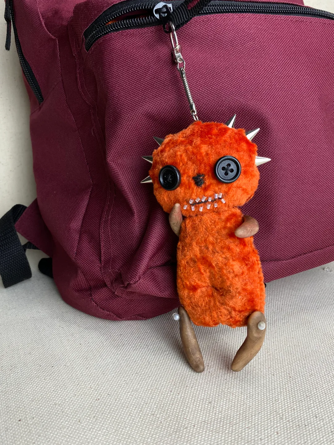 Axolotl plush , axolotl keychain , goth car accessories .