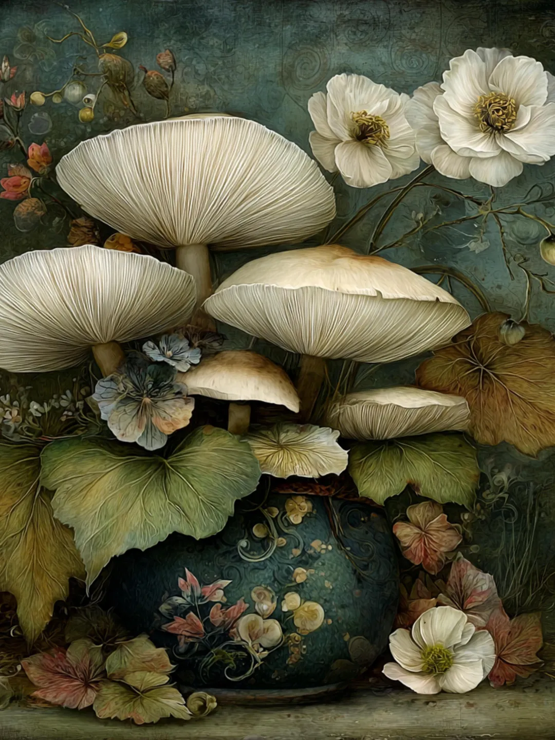 15 DIY Wall Art Mushroom Still Life, Moody Botanical Artwork for ...