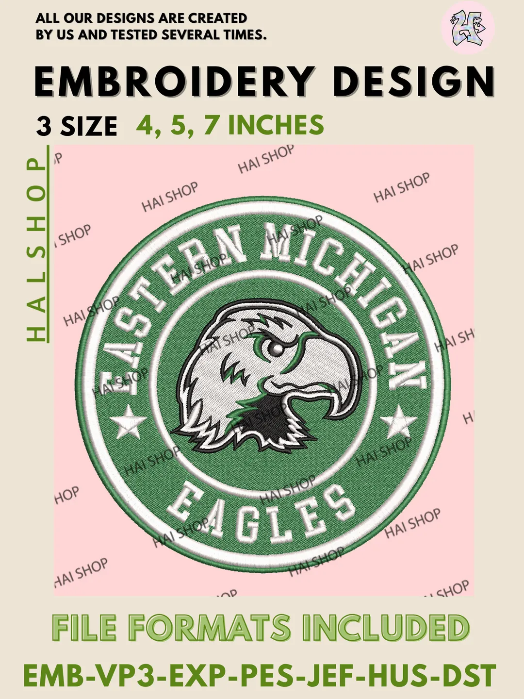 NCAA Eastern Michigan Eagles Football Team Head Logo Embroidery, Eastern  Michigan Eagles Logo Embroidery Files, Digital Download, image size:1080x1440