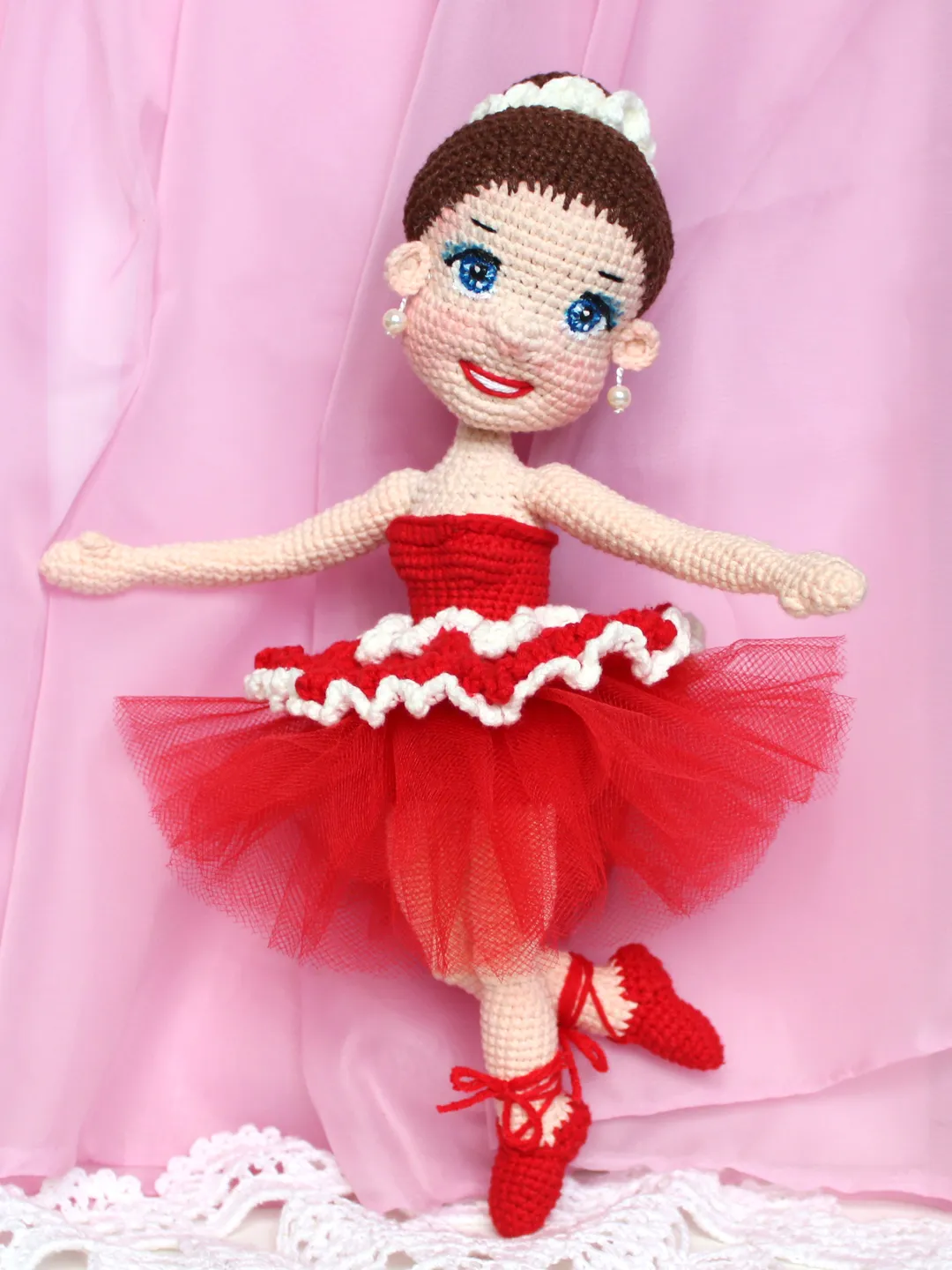 Crochet ballerina doll pattern Amigurumi stuffed doll pattern PDF in English