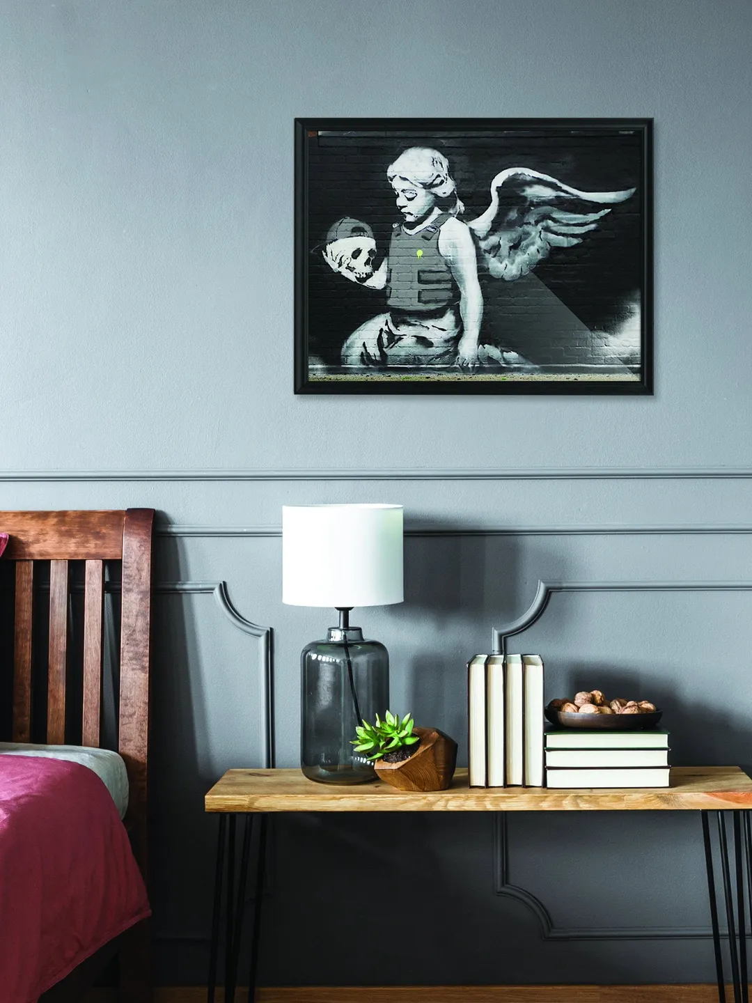 Banksy Fallen Angel Art Wall Poster - Funny Street Graffiti Room Artwork Decor Posters Print - Home Bedroom Kitchen Large Bansky Prints