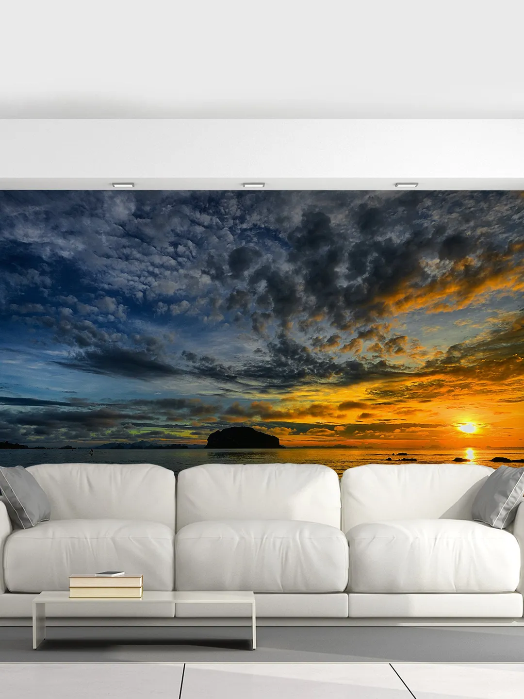Sunset Wallpaper Decals - Peel Stick Nature Photo Self Adhesive Mural Wall Paper Decal - Vinyl Stickers Murals For Bedroom Sticker Decor