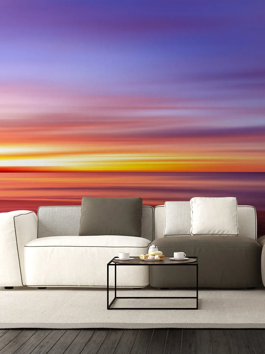Sunset Wallpaper Decals - Peel Stick Nature Photo Self Adhesive Mural Wall Paper Decal - Vinyl Stickers Murals For Bedroom Sticker Decor