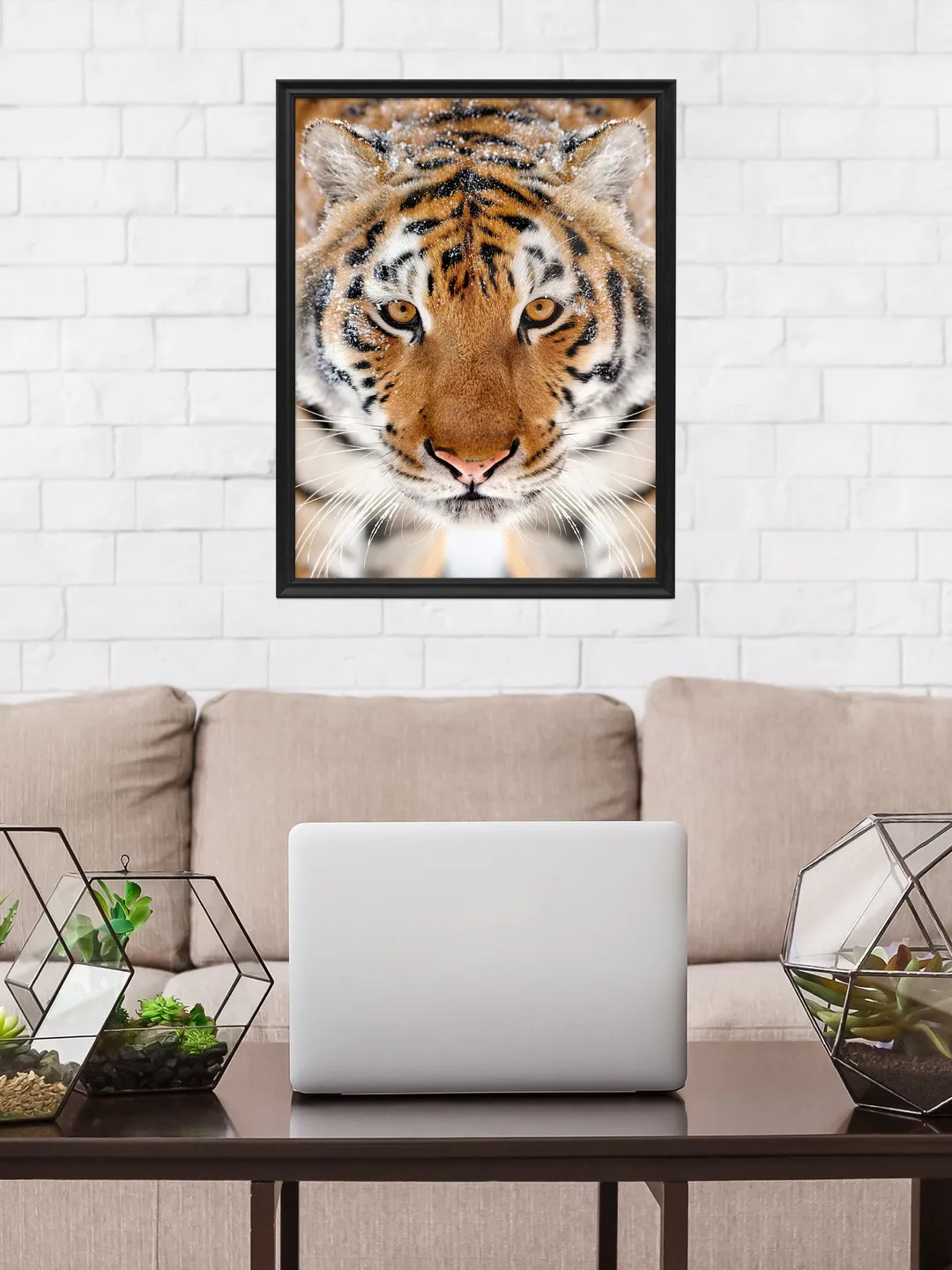 Bengal Tiger Wall Poster - Wild Jungle Safari Animal Decor Large Picture -  Office Home Bedroom Big Living Room Wildlife African Print, image size:1080x1440