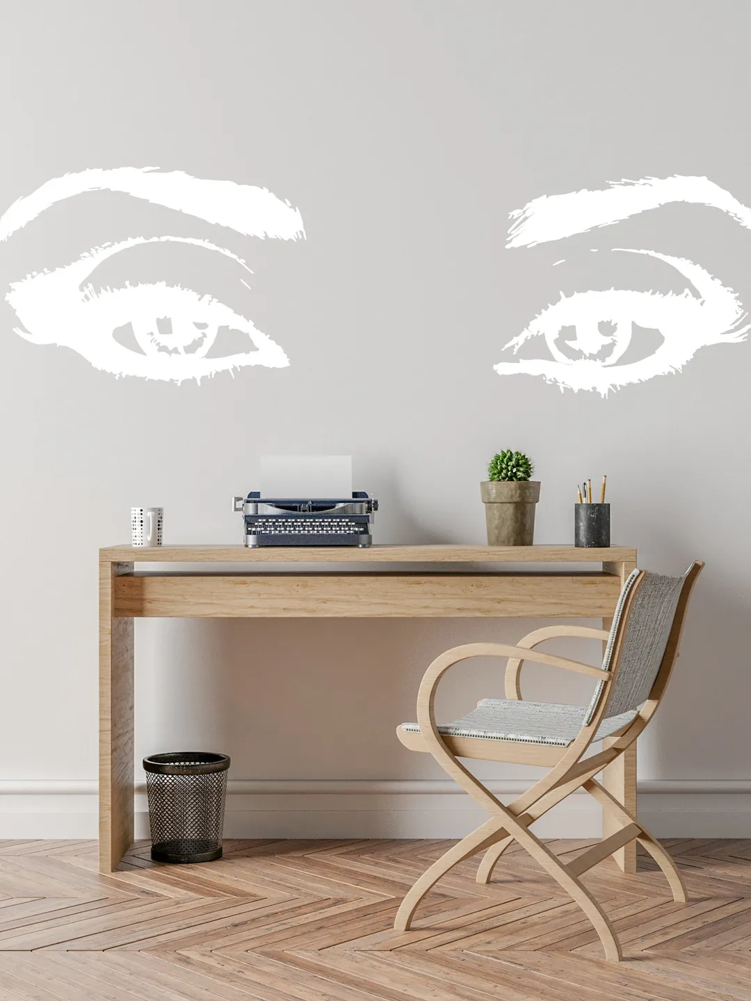 Glow In Dark Woman Eye Vinyl Wall Sticker - Night Light Art Lash Face ...