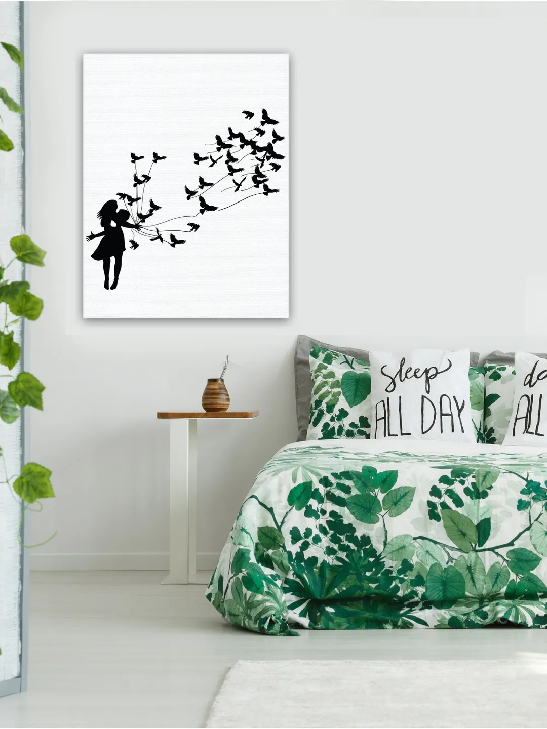 Banksy Wall Art Canvas - Large Love Kissing Street Graffiti Print Decor - Big Pop Artwork Lovesick Painting