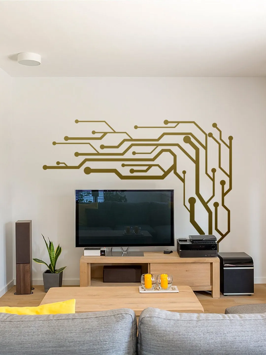 TV Wall Decor Art Vinyl Decals - Decorative Stickers For Living Room - Waterproof Large Removable Decal - Decoration Interior Sticker