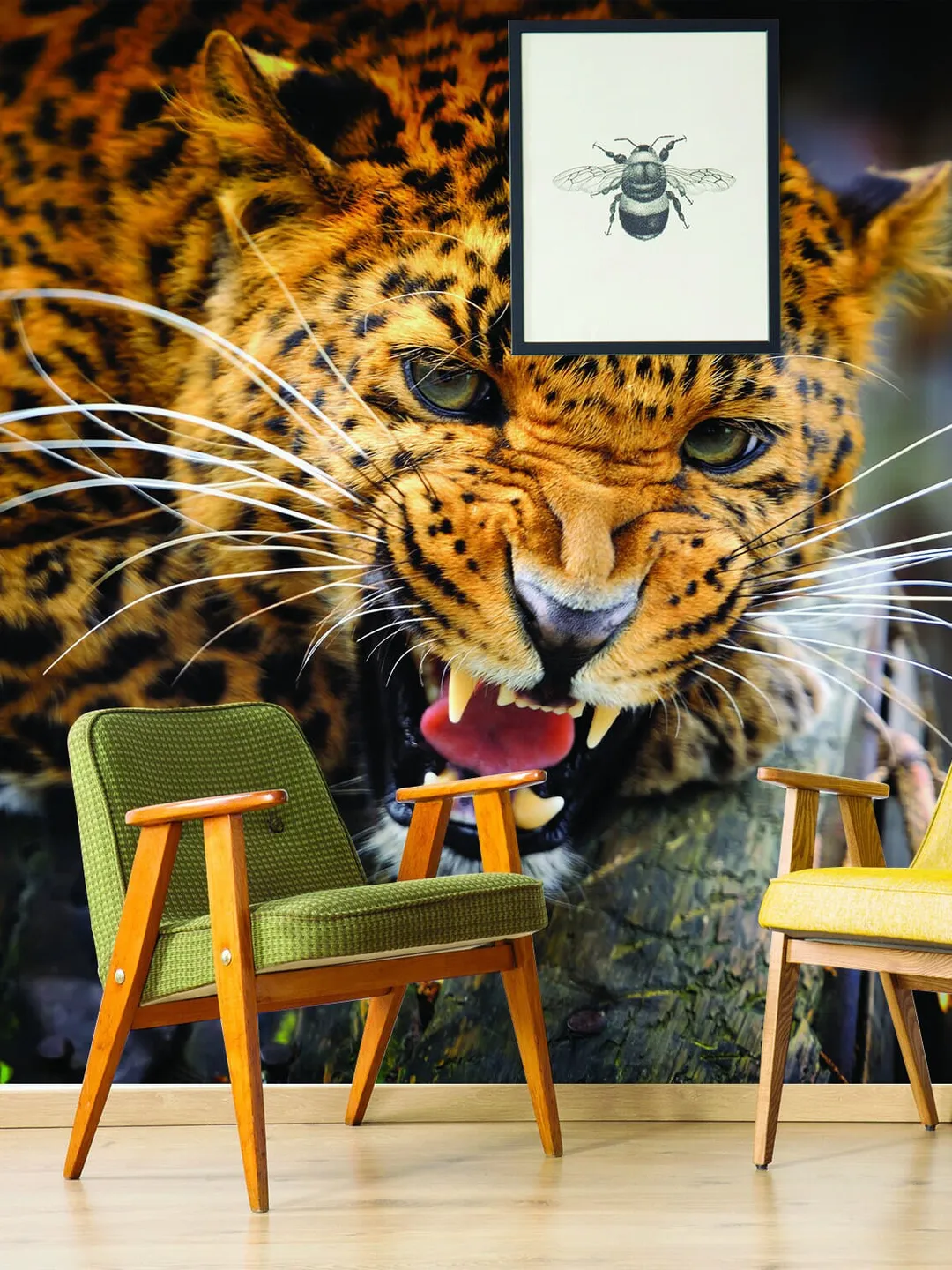 Jaguar Wallpaper Vinyl Decal Decor - Home Bedroom Peel And Stick Removable Art Wall Paper Sticker - Adhesive Print Room Decoration Deco