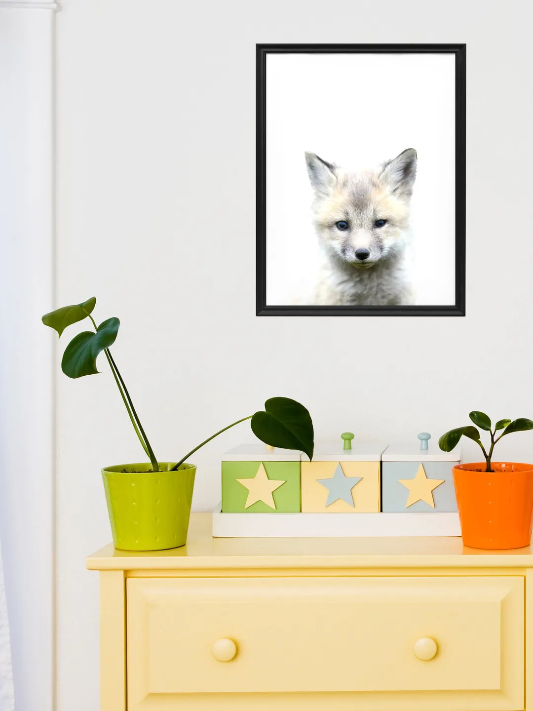 Baby Fox Poster Wall Decor - Little Cute Forest Animal Nursery Girl ...