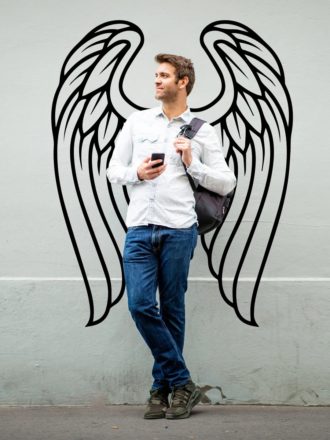 Angel Wings Wall Decor - Angels Wing Art Vinyl Decal - Large Feather Sticker For Room Decoration - The Girl Princess Home 3d Mural