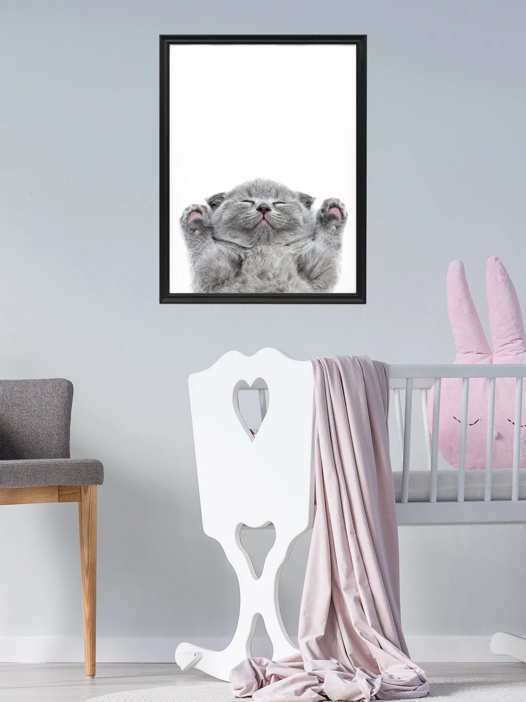 Baby Cat Wall Poster Hang - Girl Room Nurseryart Decor Funny Kitten ...